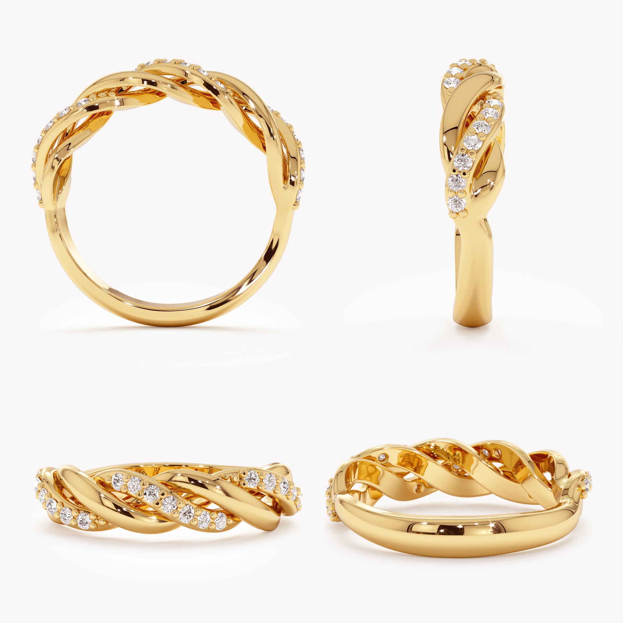 Modern Twist Solitaire Ring