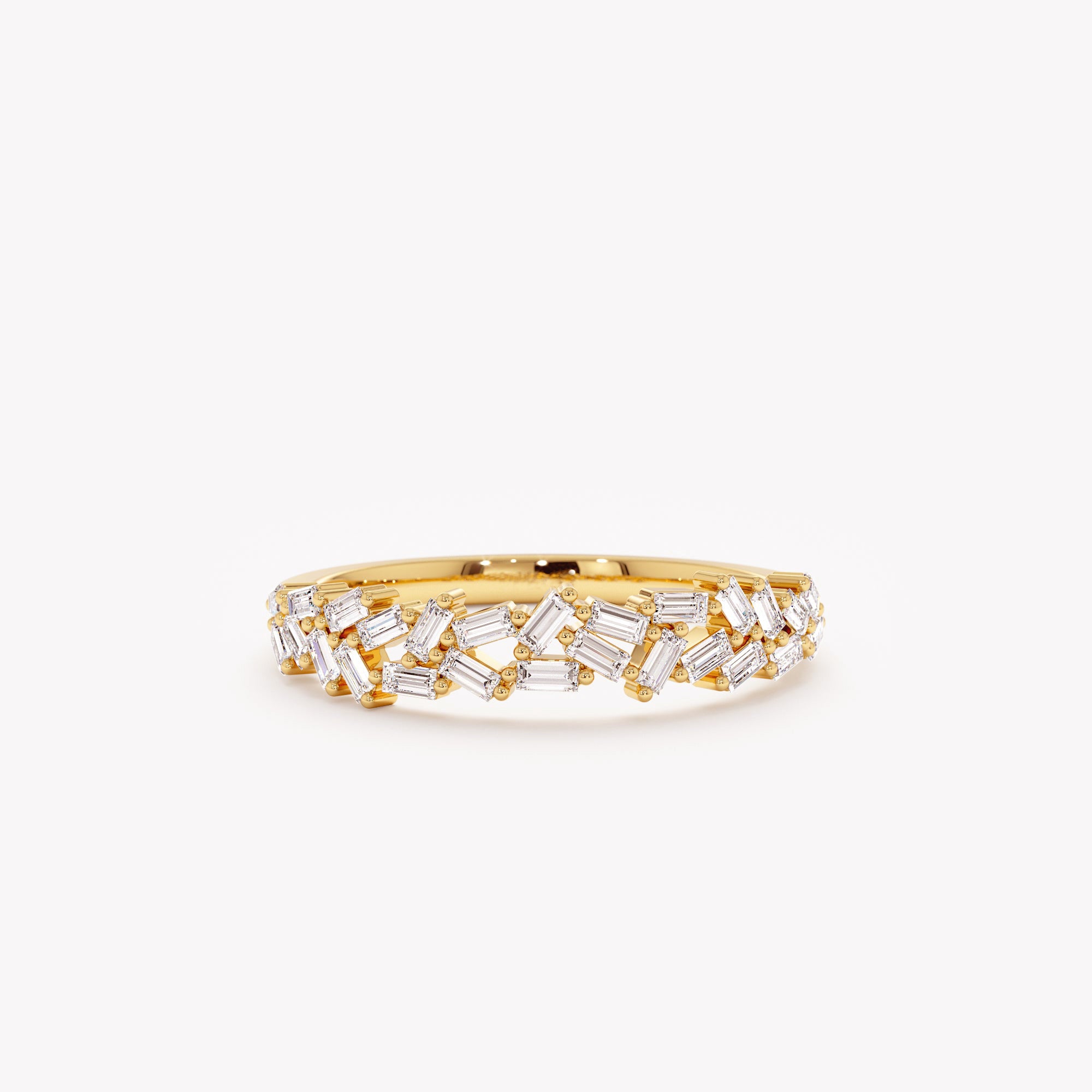 Stacked Baguette Spark Ring