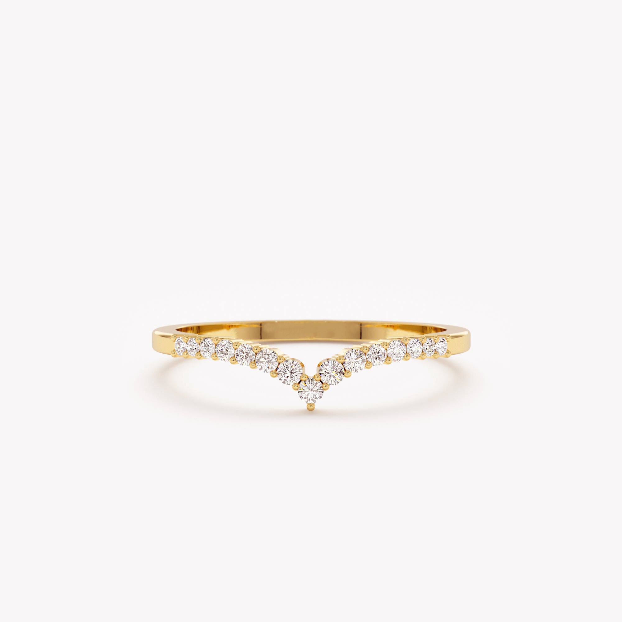 Diamond V Bloom Ring