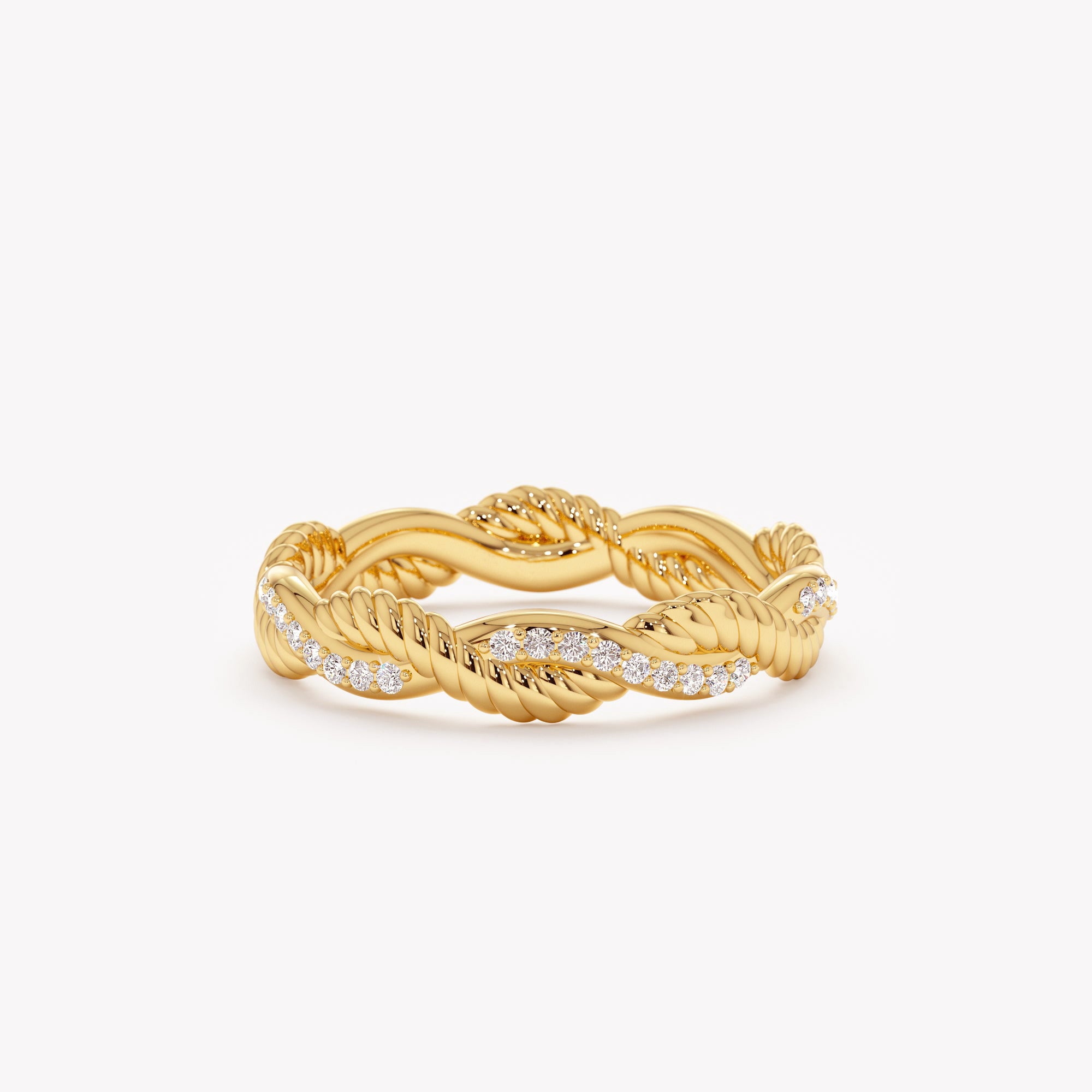 Spiral Spark Diamond Ring