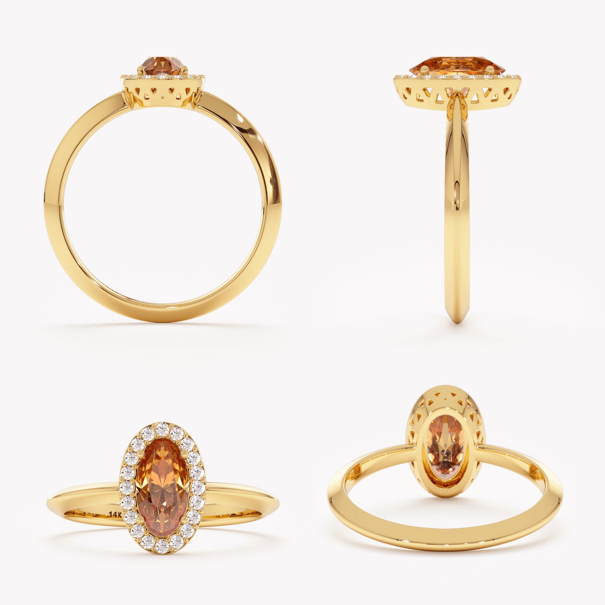 Sunlit Citrine Statement Ring