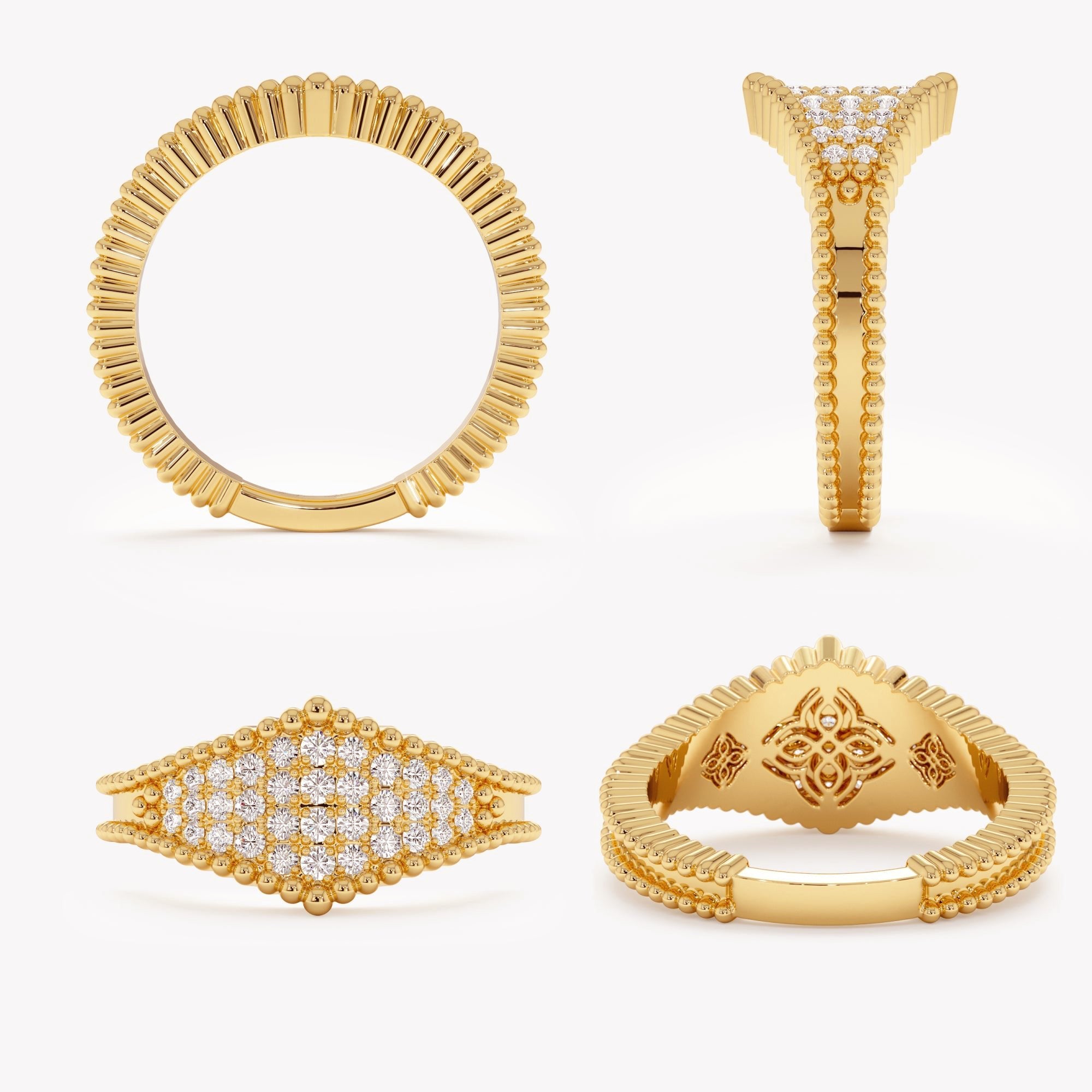 Milgrain Guardian Diamond Band