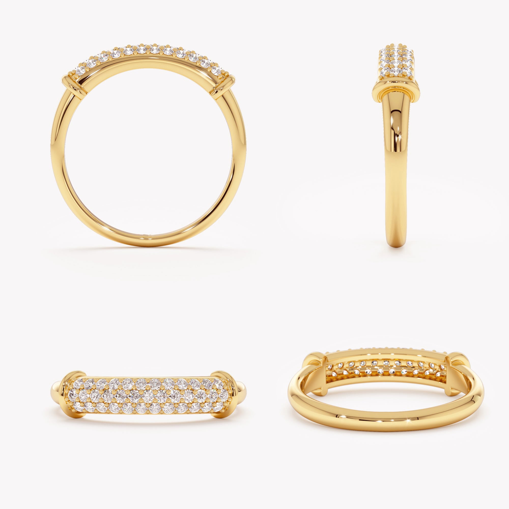 Celeste Paved Dome Ring