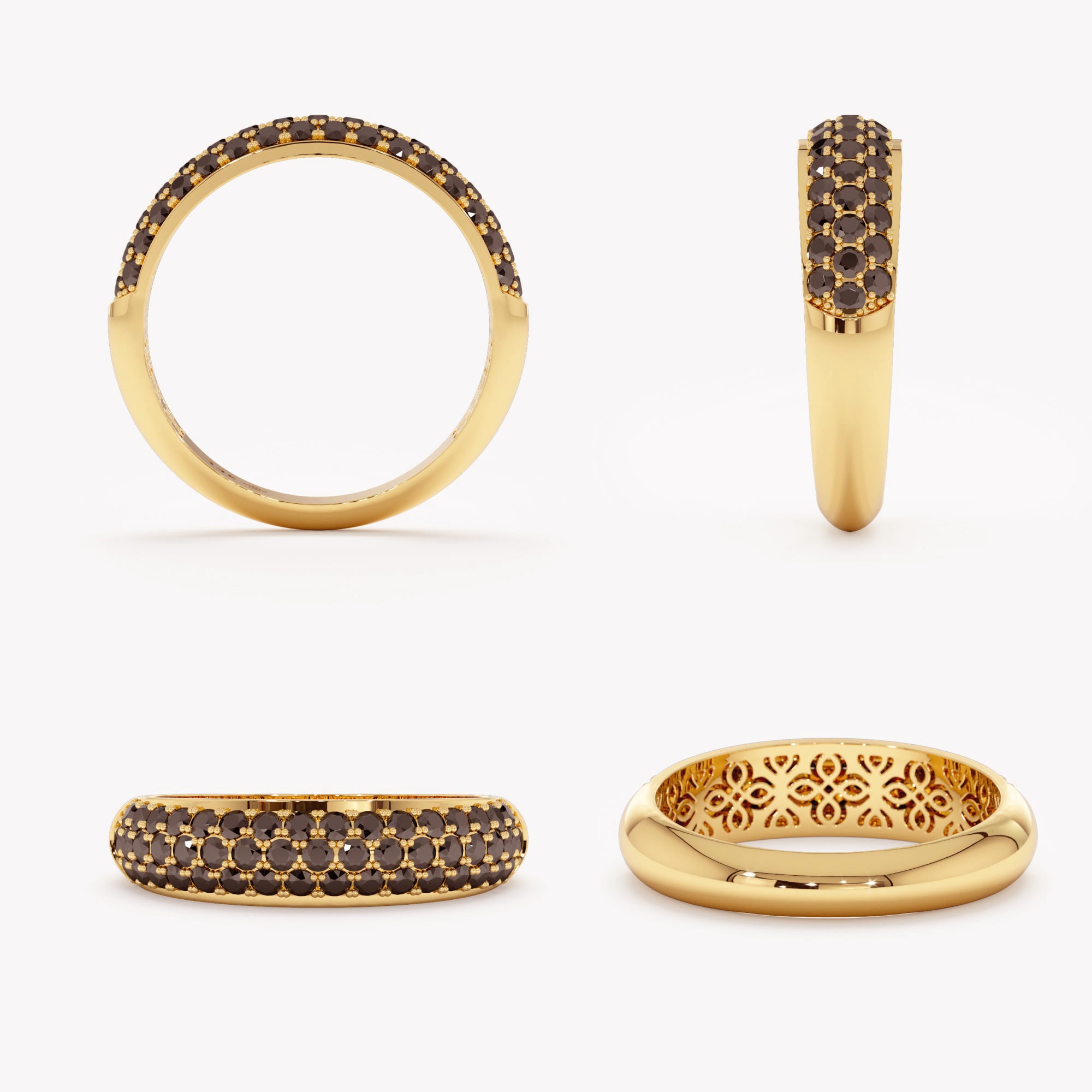 Onyx Glow Half Eternity Ring