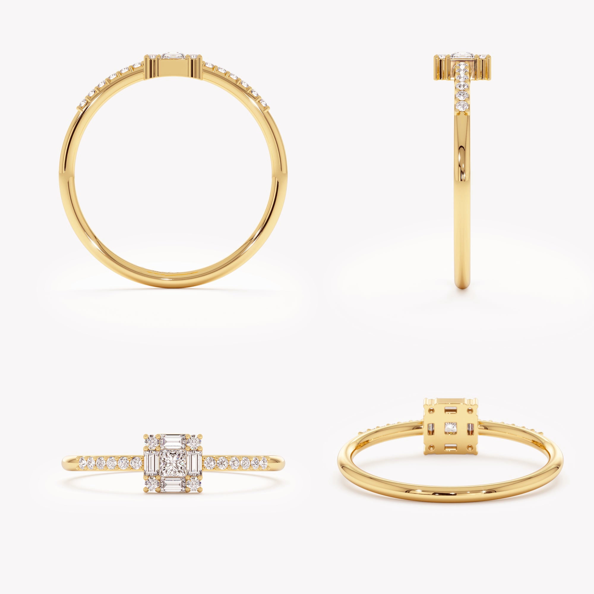 Square Pave Ring