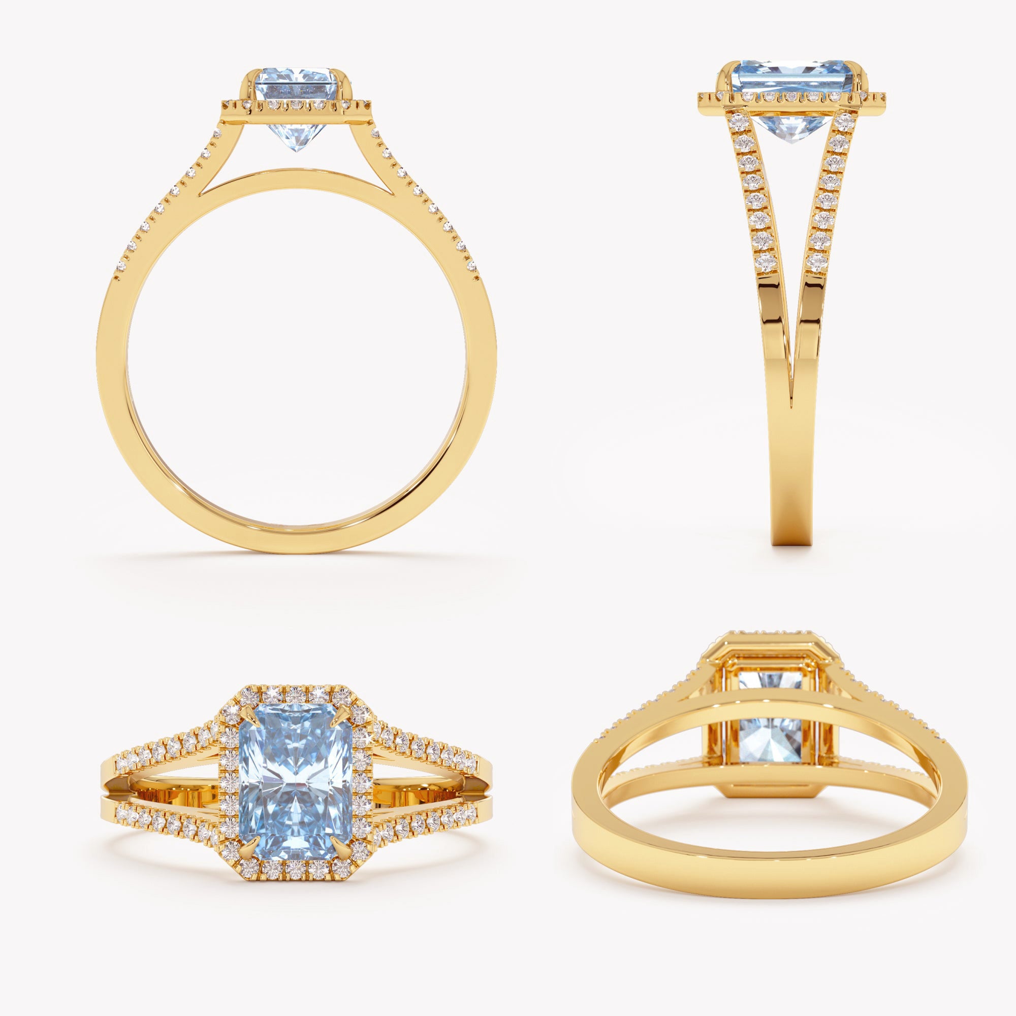 Diamond Blue Topaz Sparkle Ring