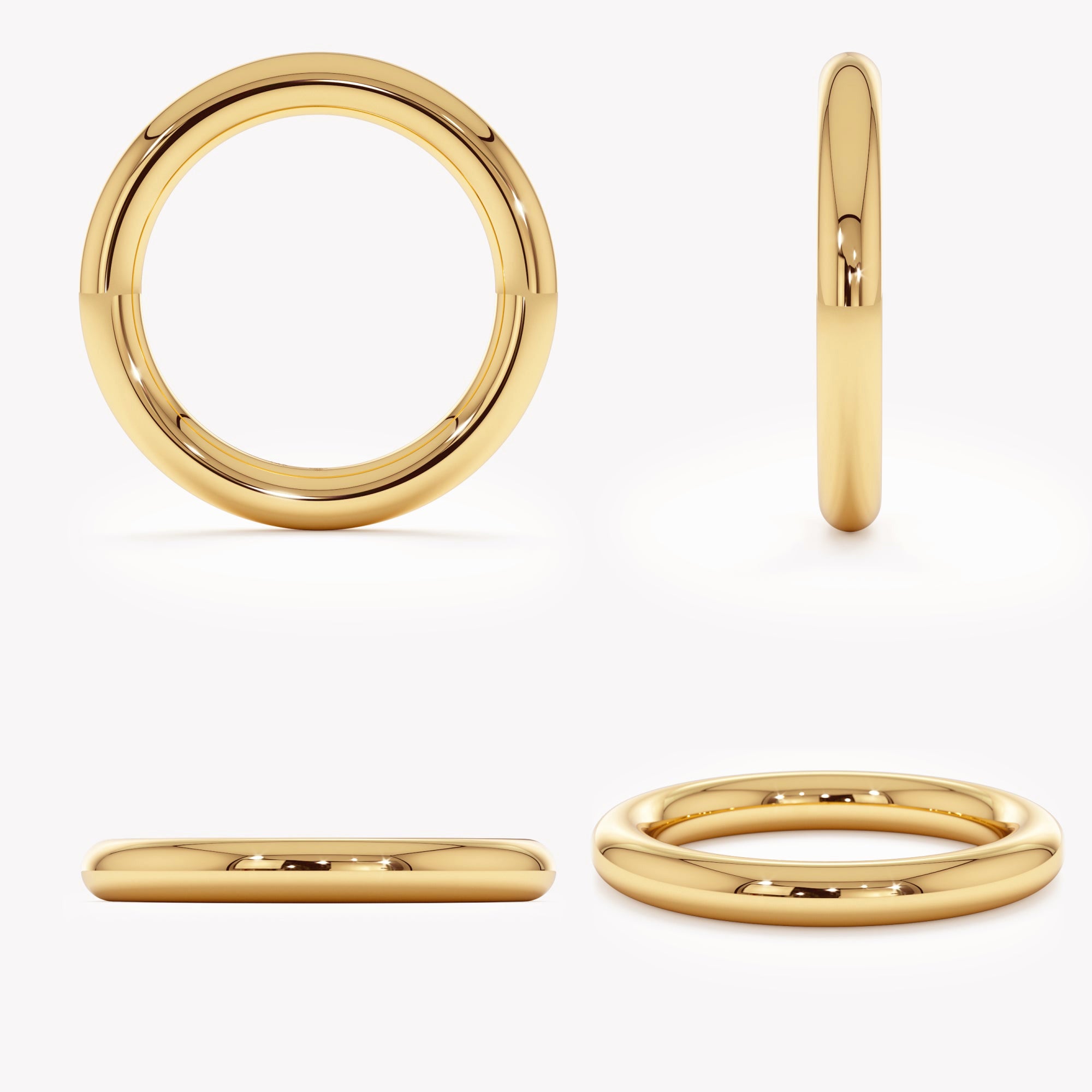 Modern Chunky Round Band Ring