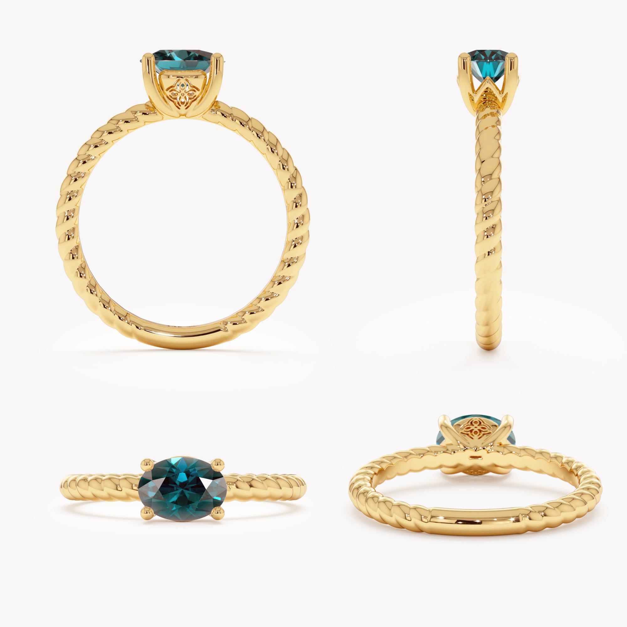Oval Enchanted Teal Ring