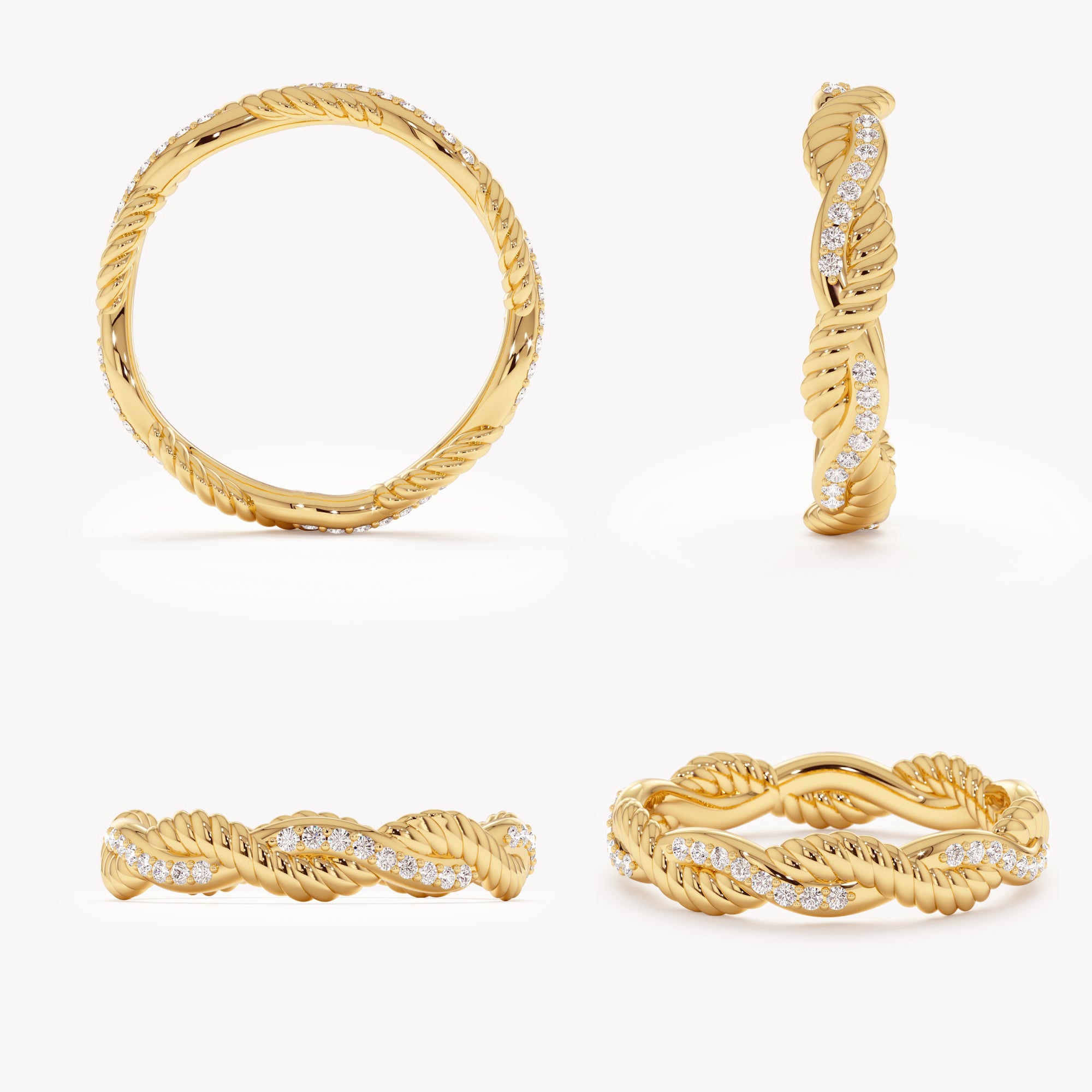 Spiral Spark Diamond Ring