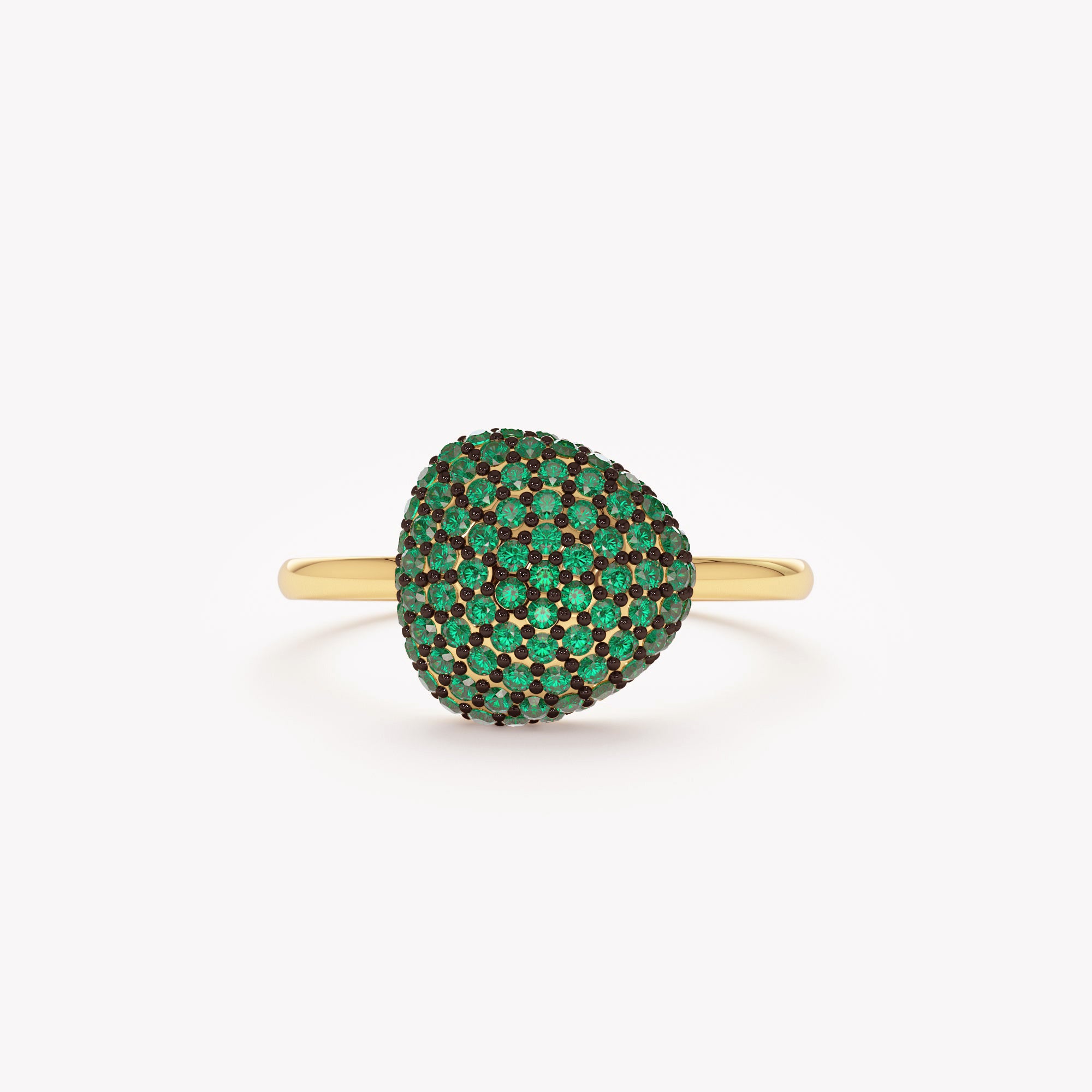 Emerald Fusion Pave Ring