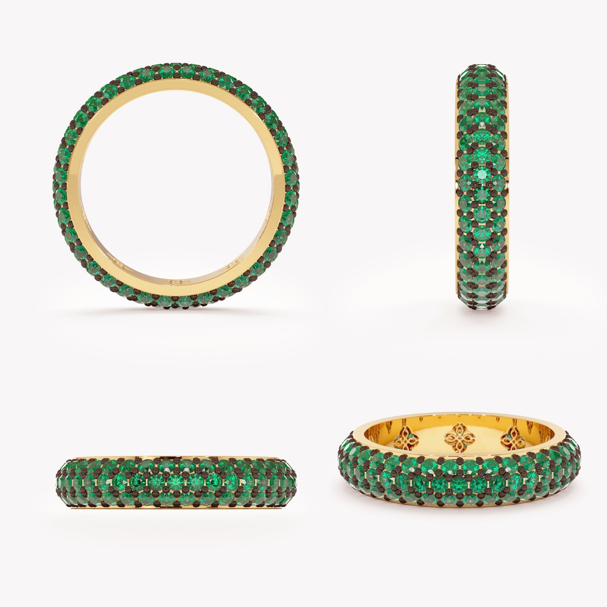 Green Radiance Dome Ring