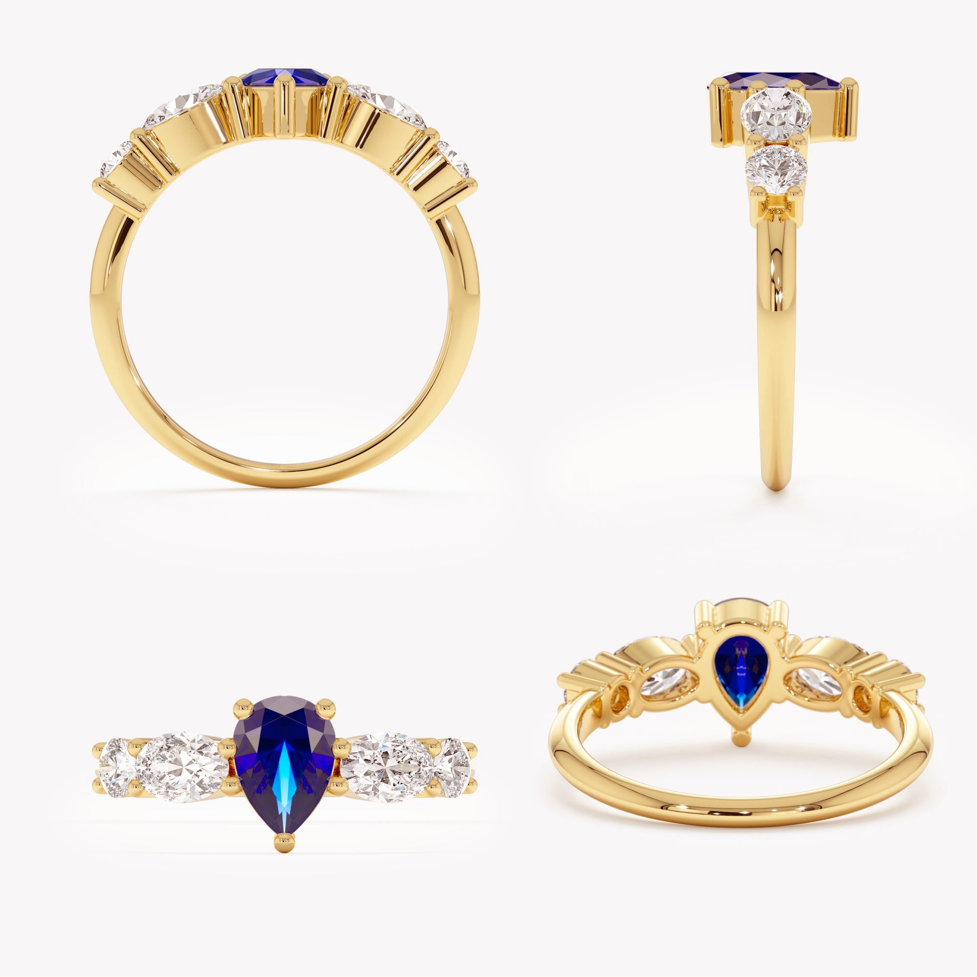 Crowned Sapphire Ring