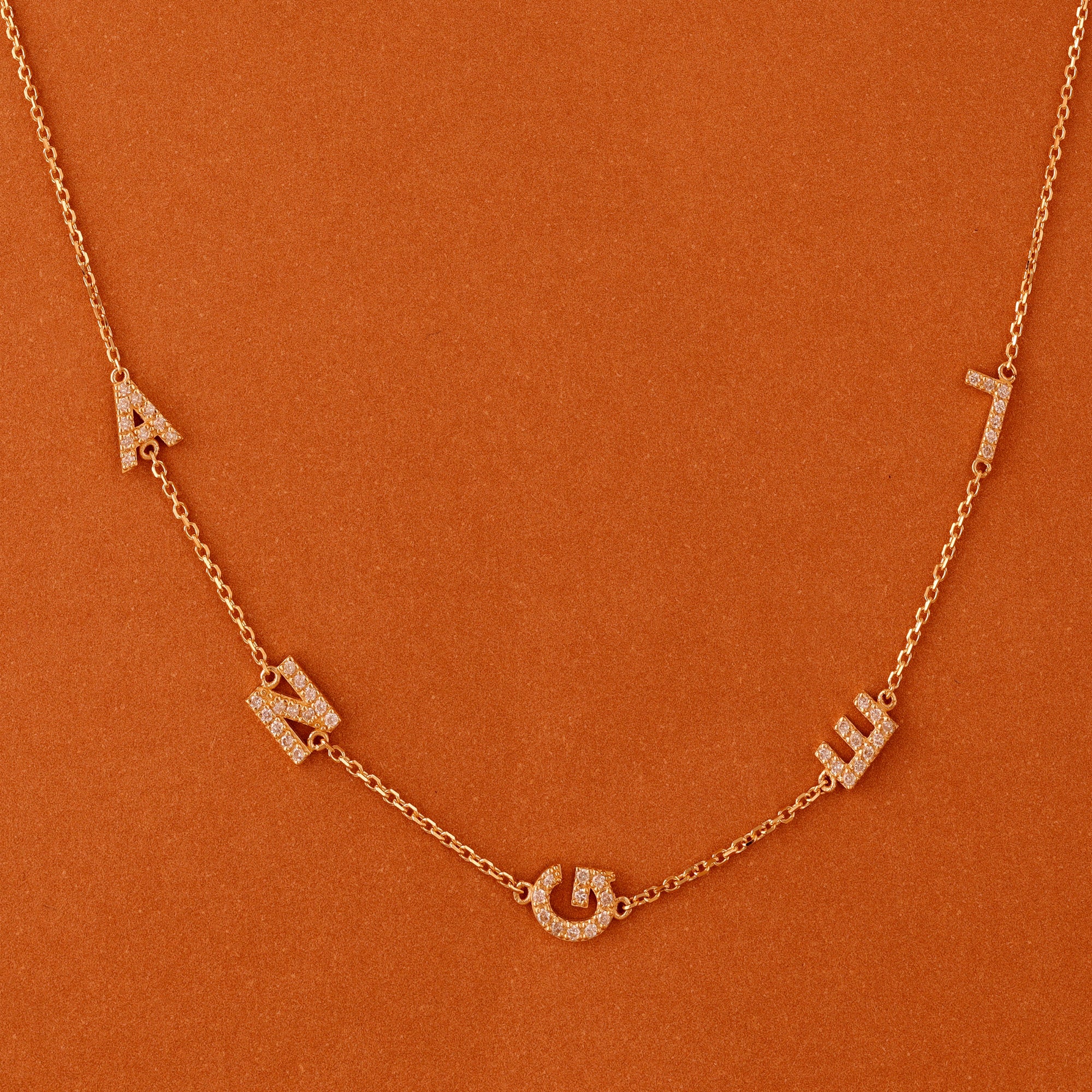 Sideway Elegance Diamond Necklace