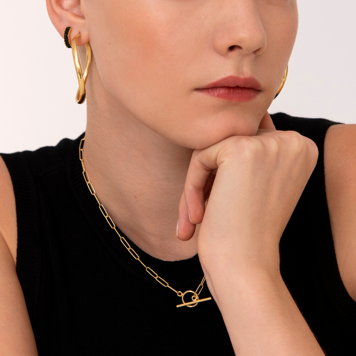 Eclipse Rectangular Link Chain Necklace - Jewel Edition