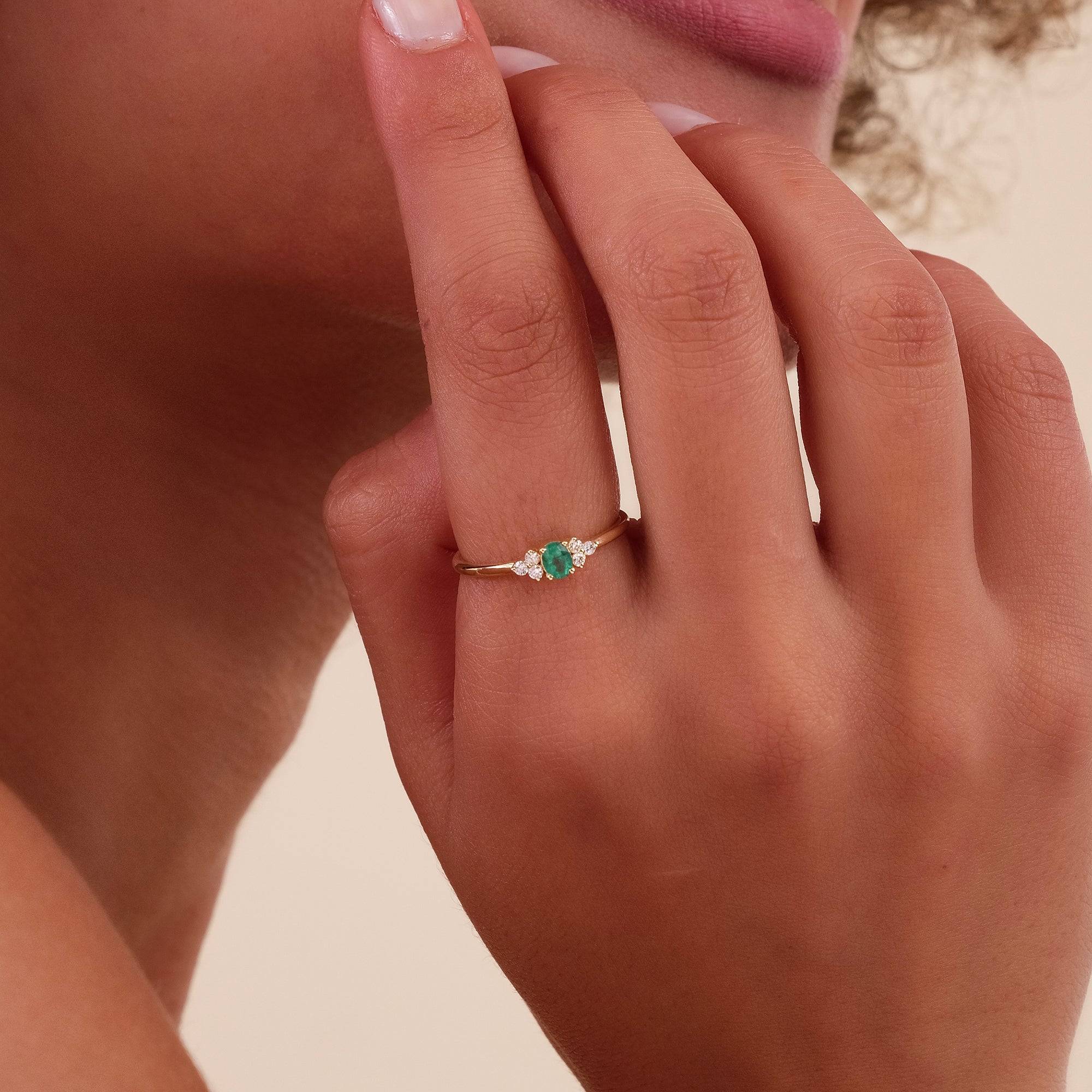 Luxe Emerald Promise Ring