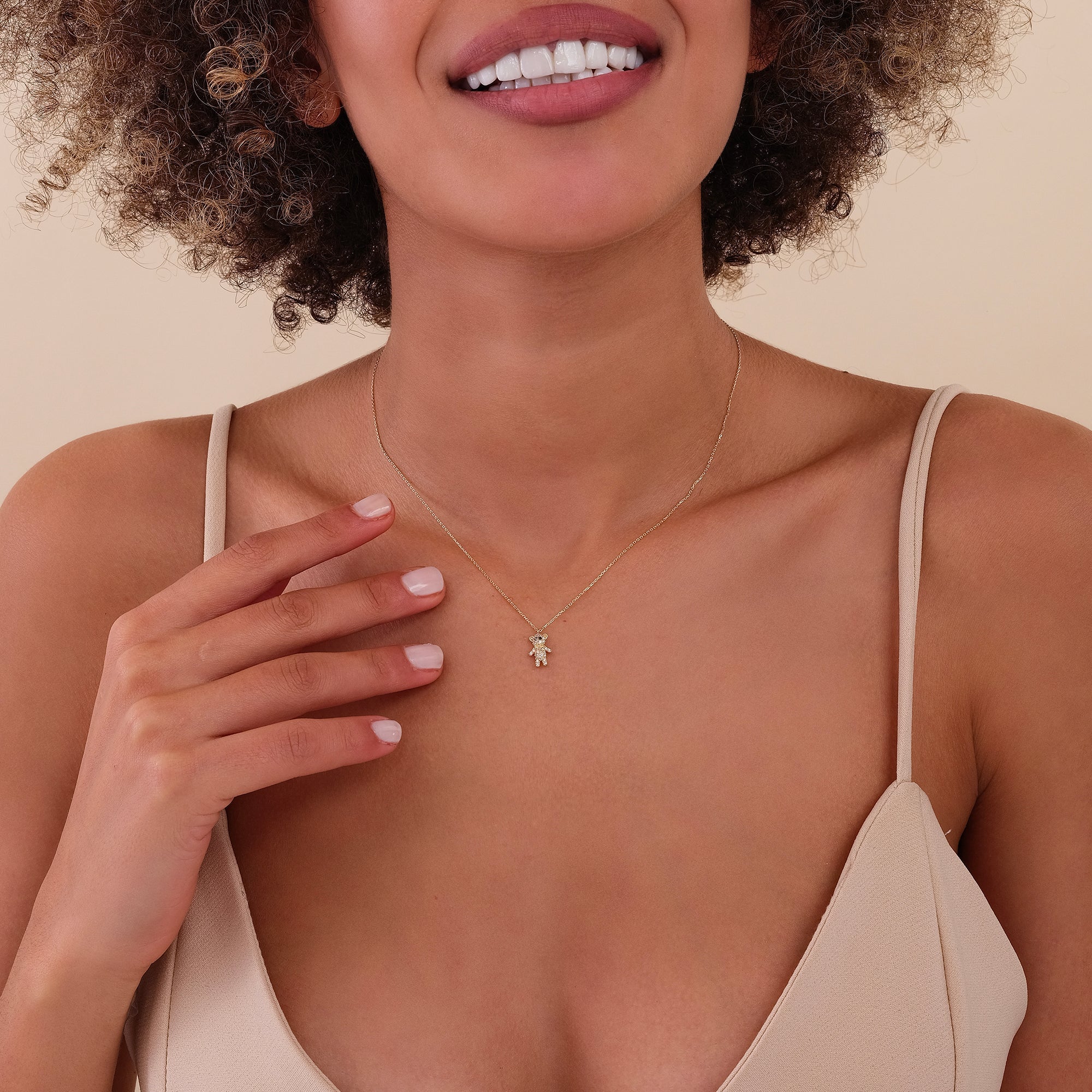 Panda Bear Diamond Necklace