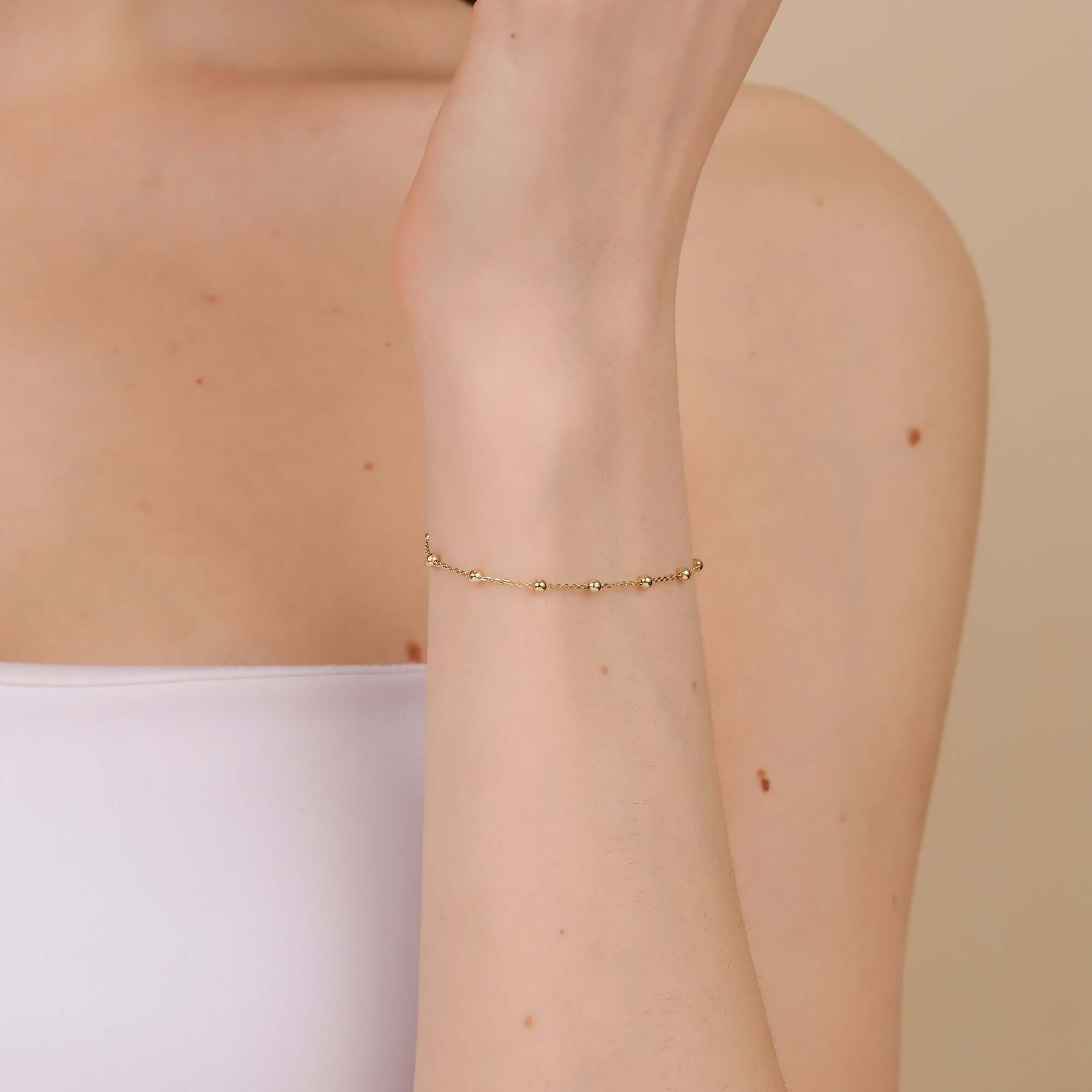 Fine Bead Link Bracelet