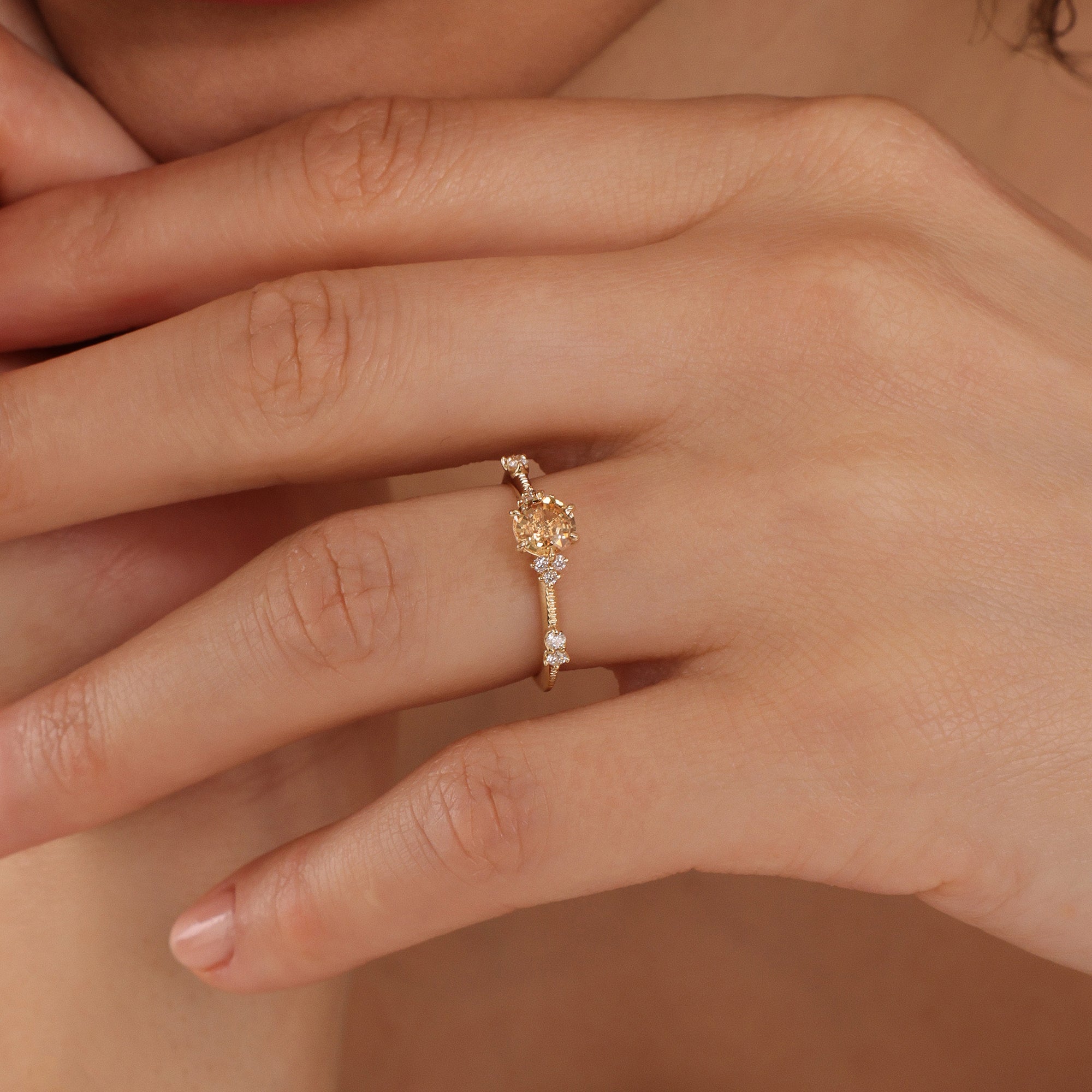 Warm Ember Citrine Ring