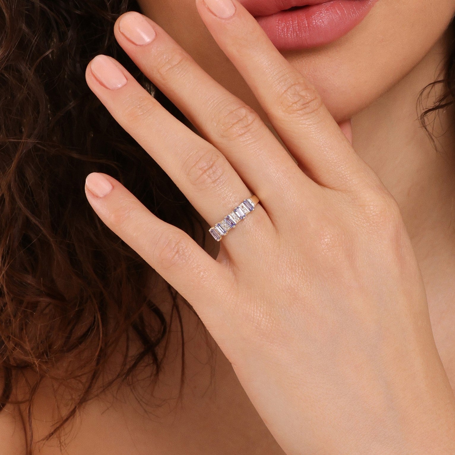 Serene Spark Tanzanite Band Ring