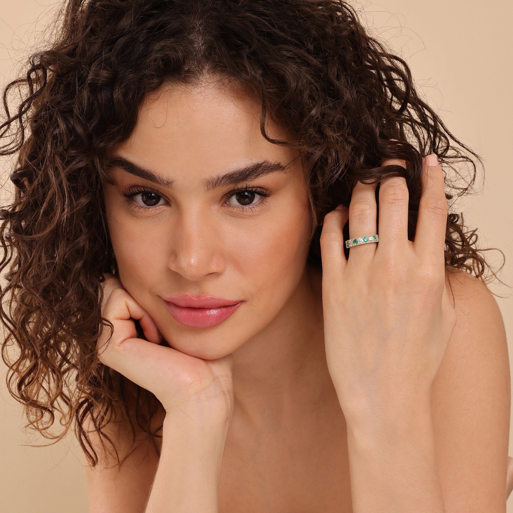 Opulent Green Cocktail Ring