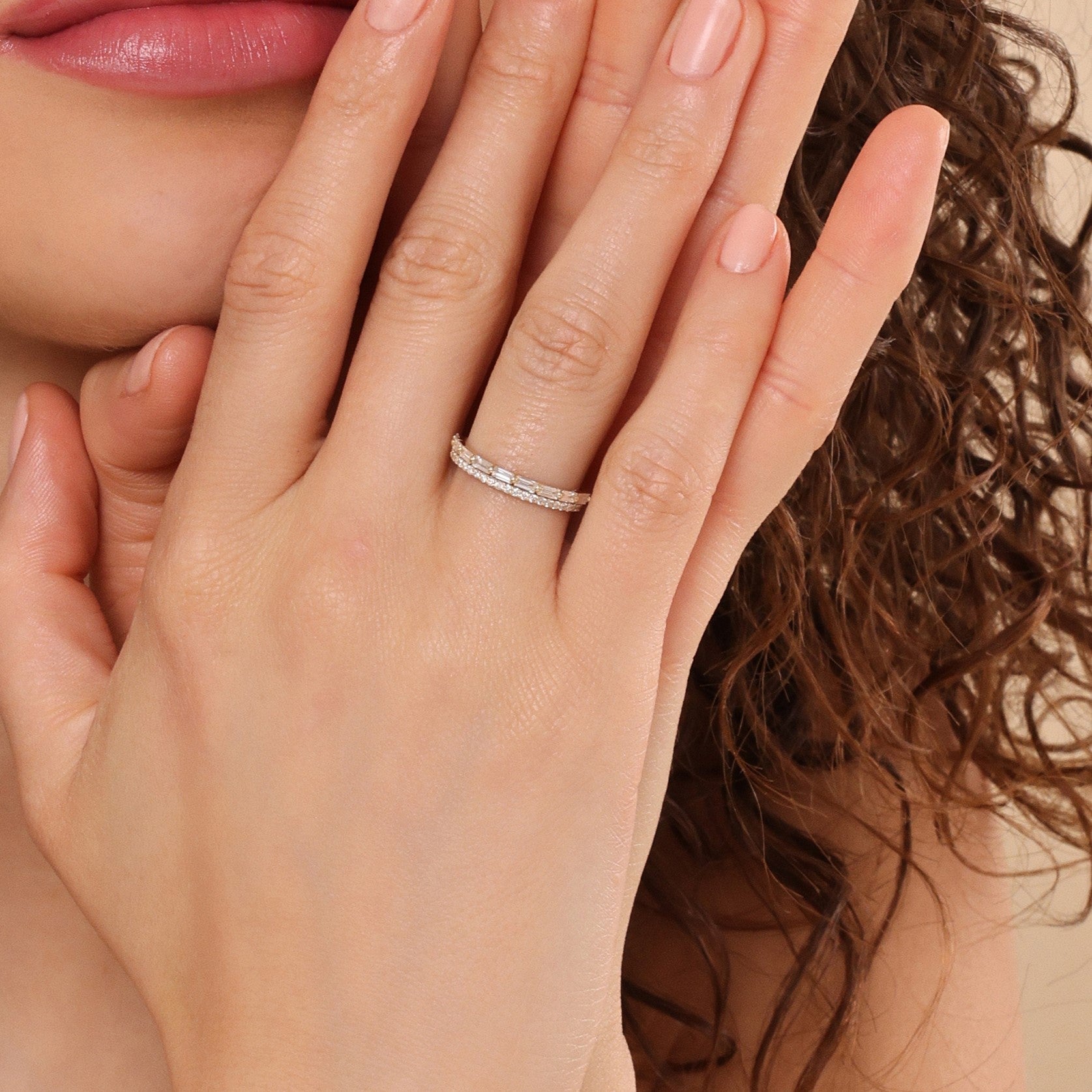 Dual Band Diamond Ring