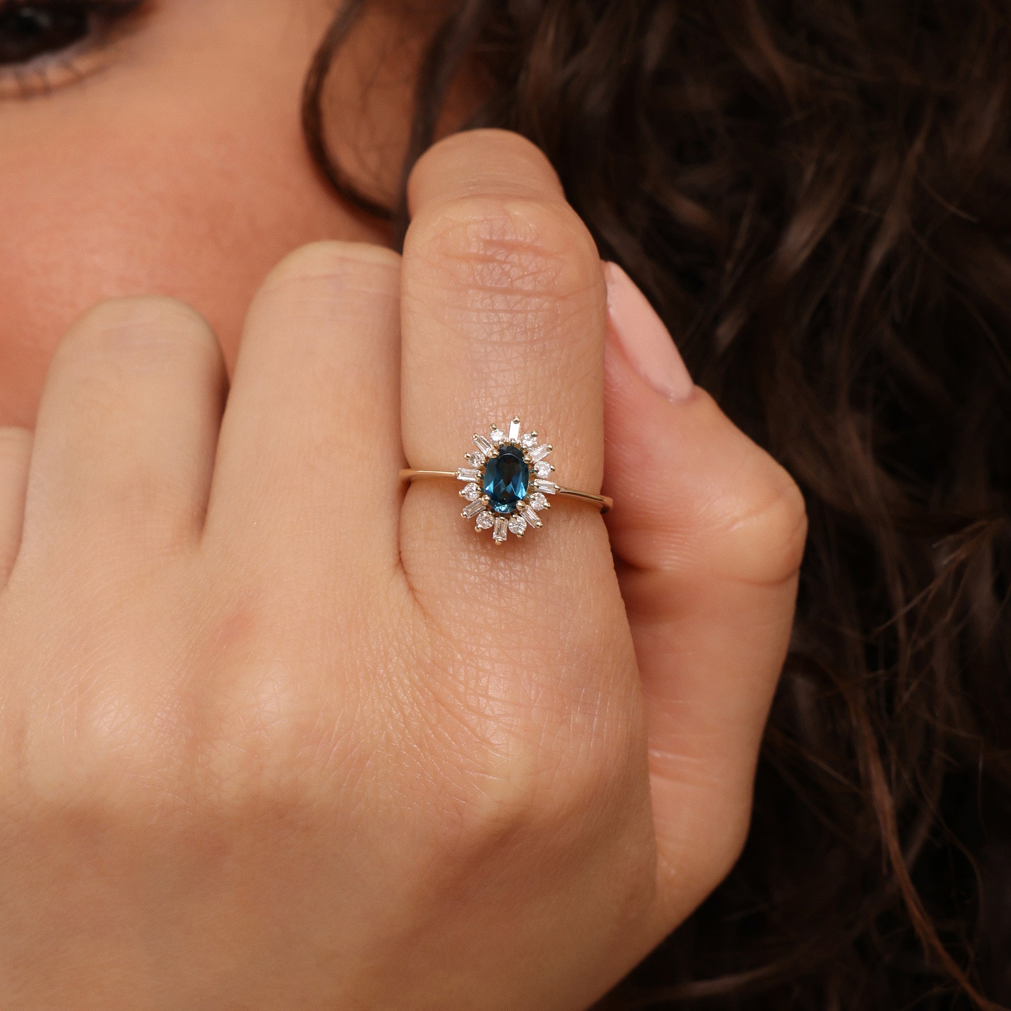 Sapphire Sky Topaz Ring