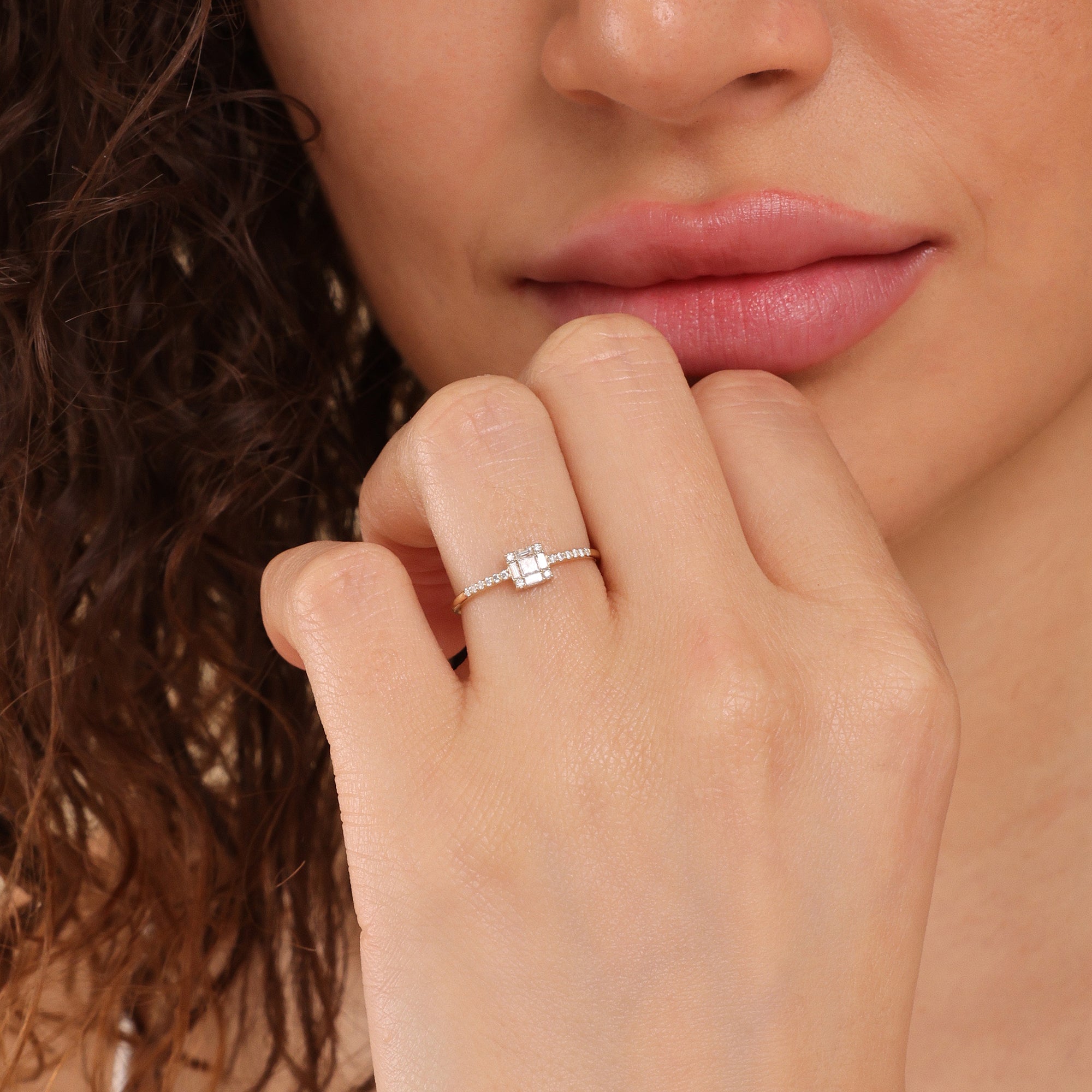 Square Pave Ring