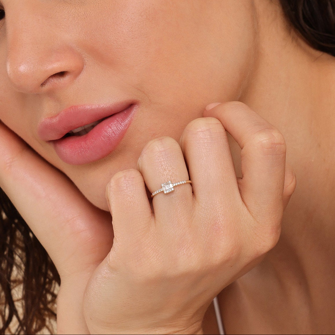 Square Pave Ring
