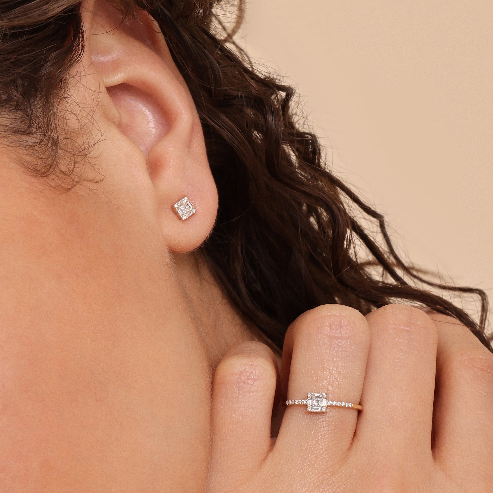 Square Pave Ring