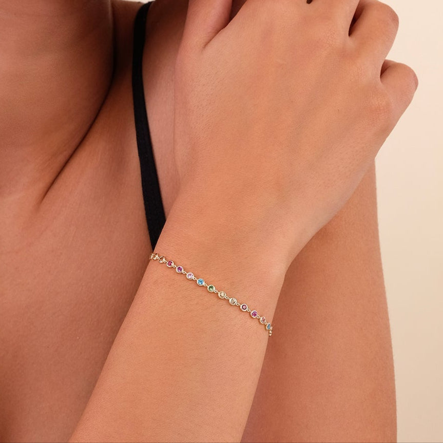 Vivid Spectrum Sapphire Bracelet