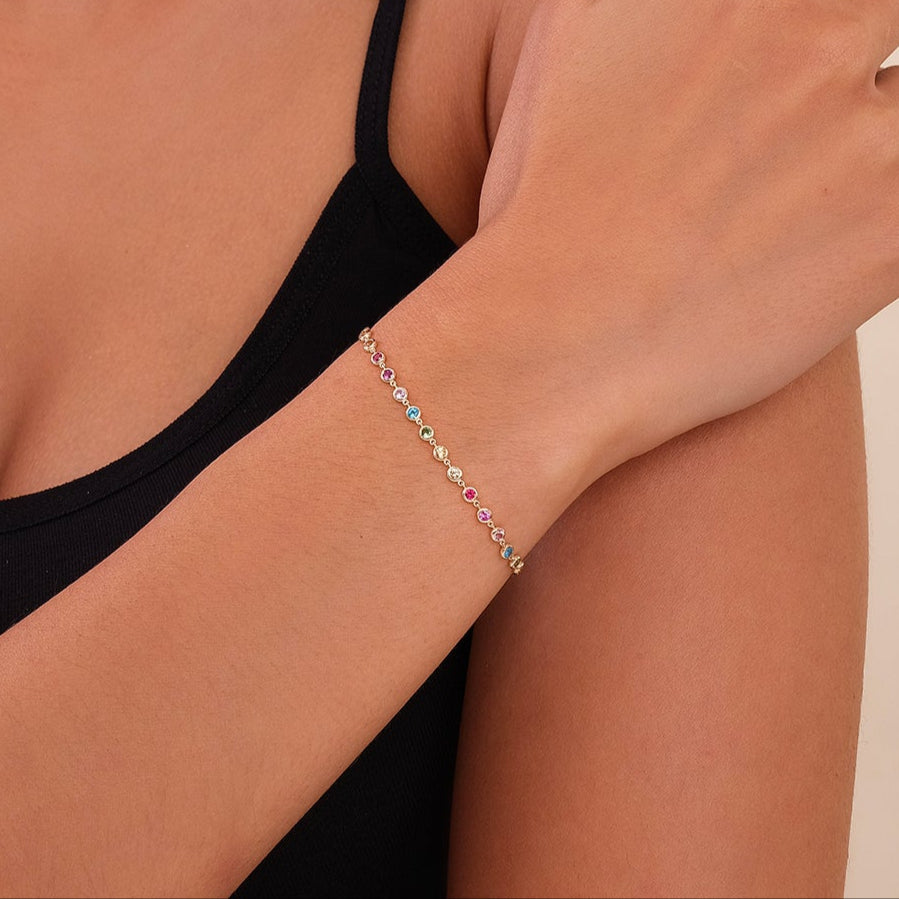 Vivid Spectrum Sapphire Bracelet
