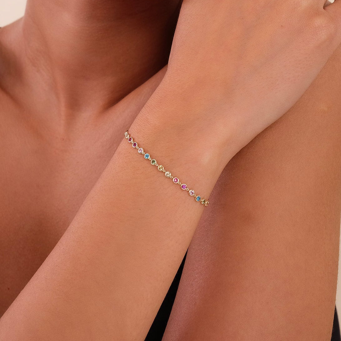 Vivid Spectrum Sapphire Bracelet