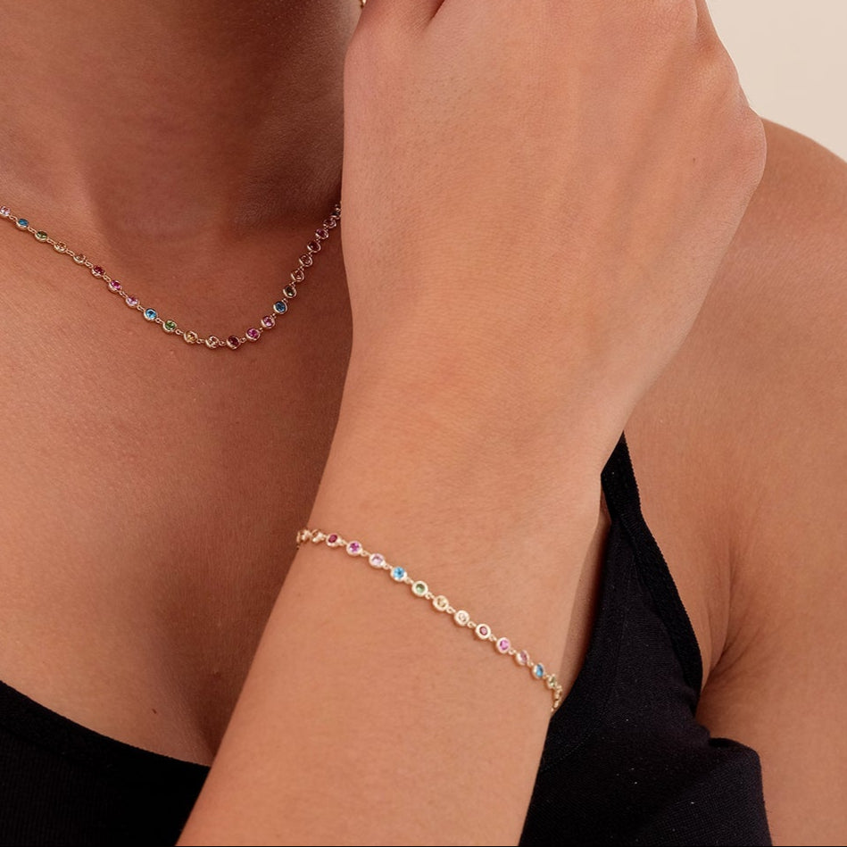 Vivid Spectrum Sapphire Bracelet