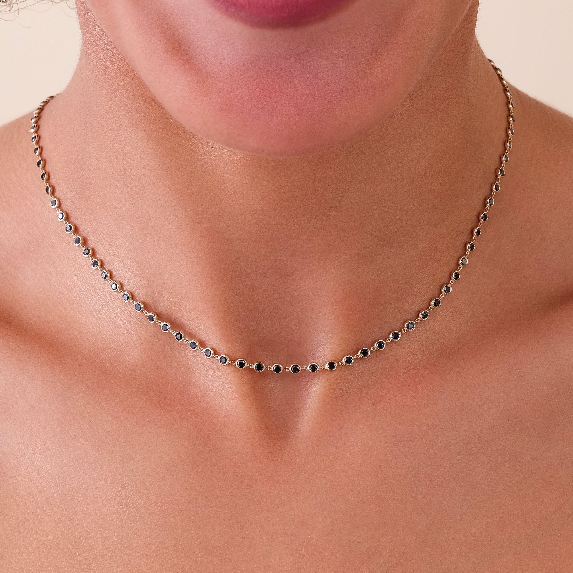 Onyx Luxe Tennis Necklace