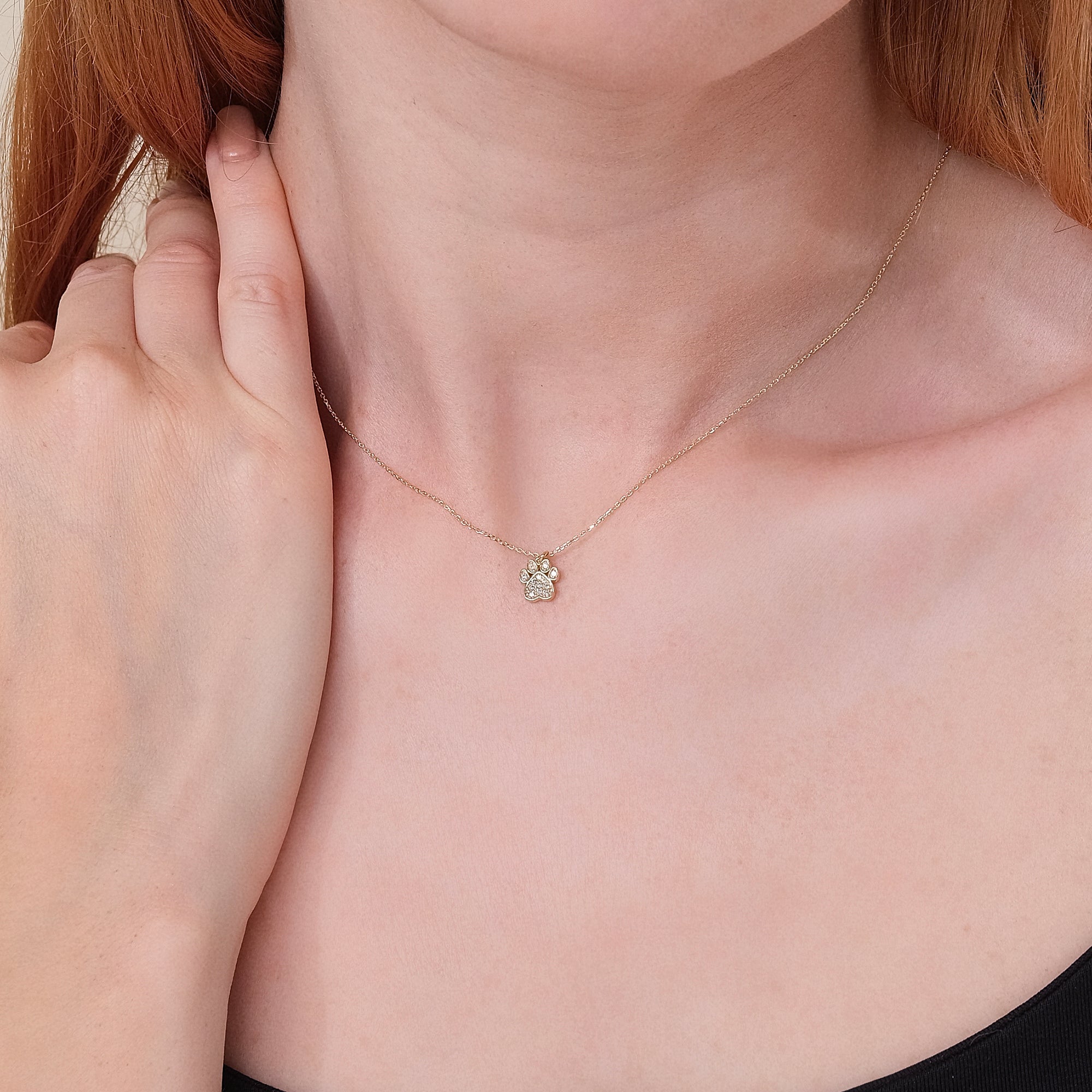 Sparkling Paw Necklace
