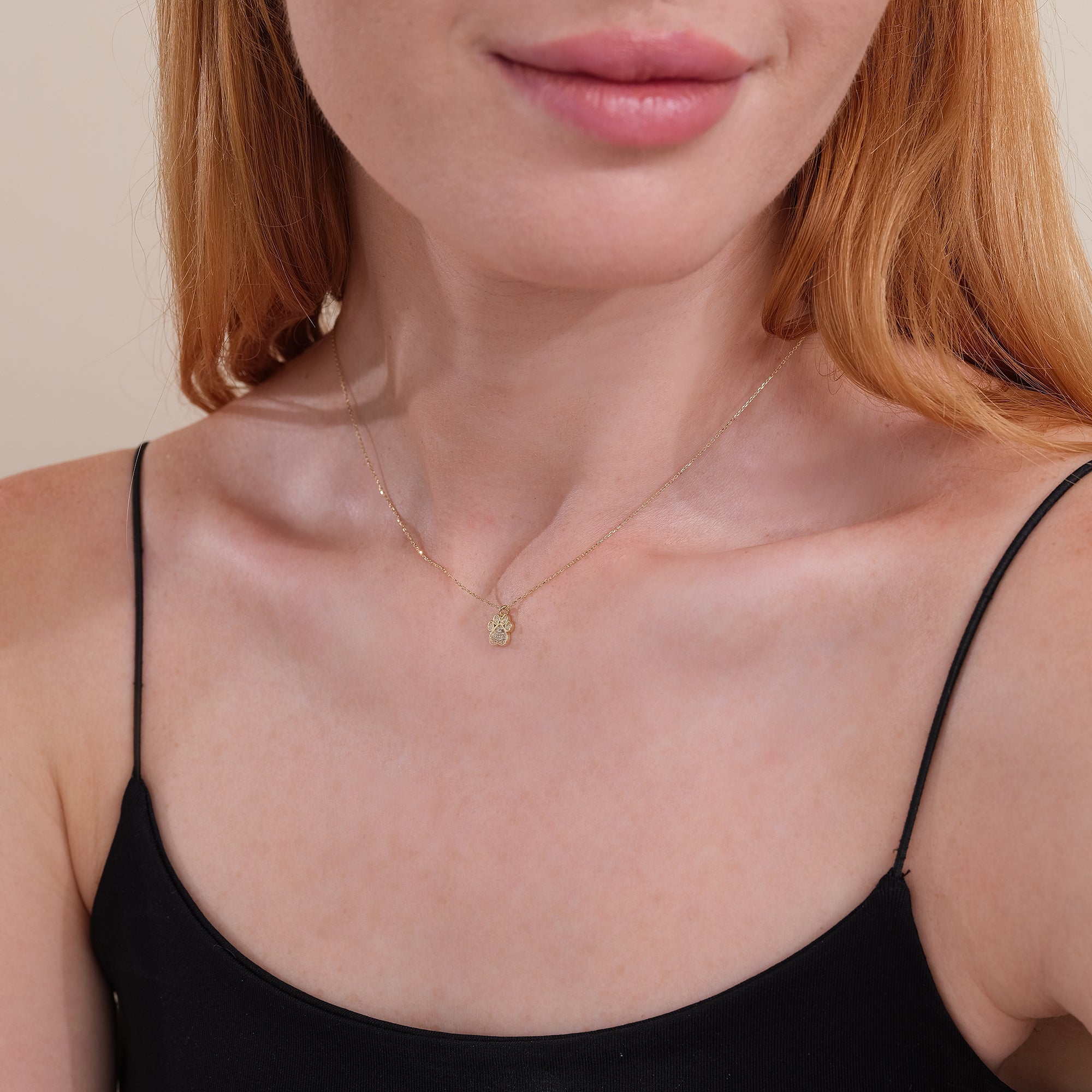 Sparkling Paw Necklace