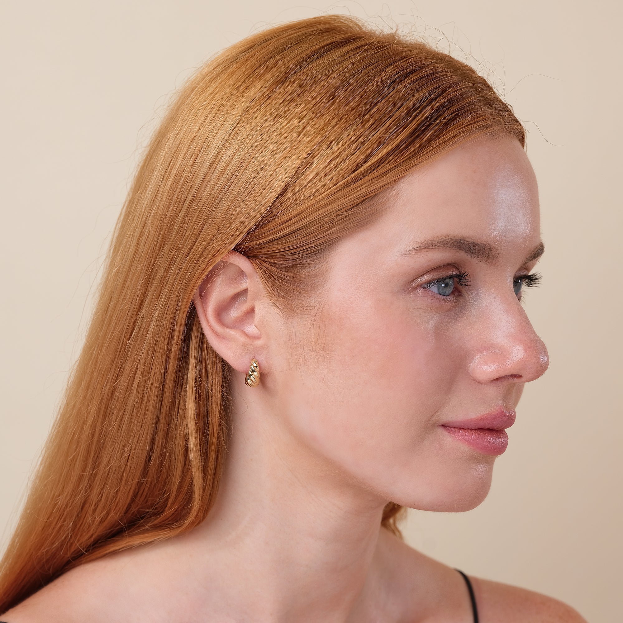 Silver Twist Mini Hoops