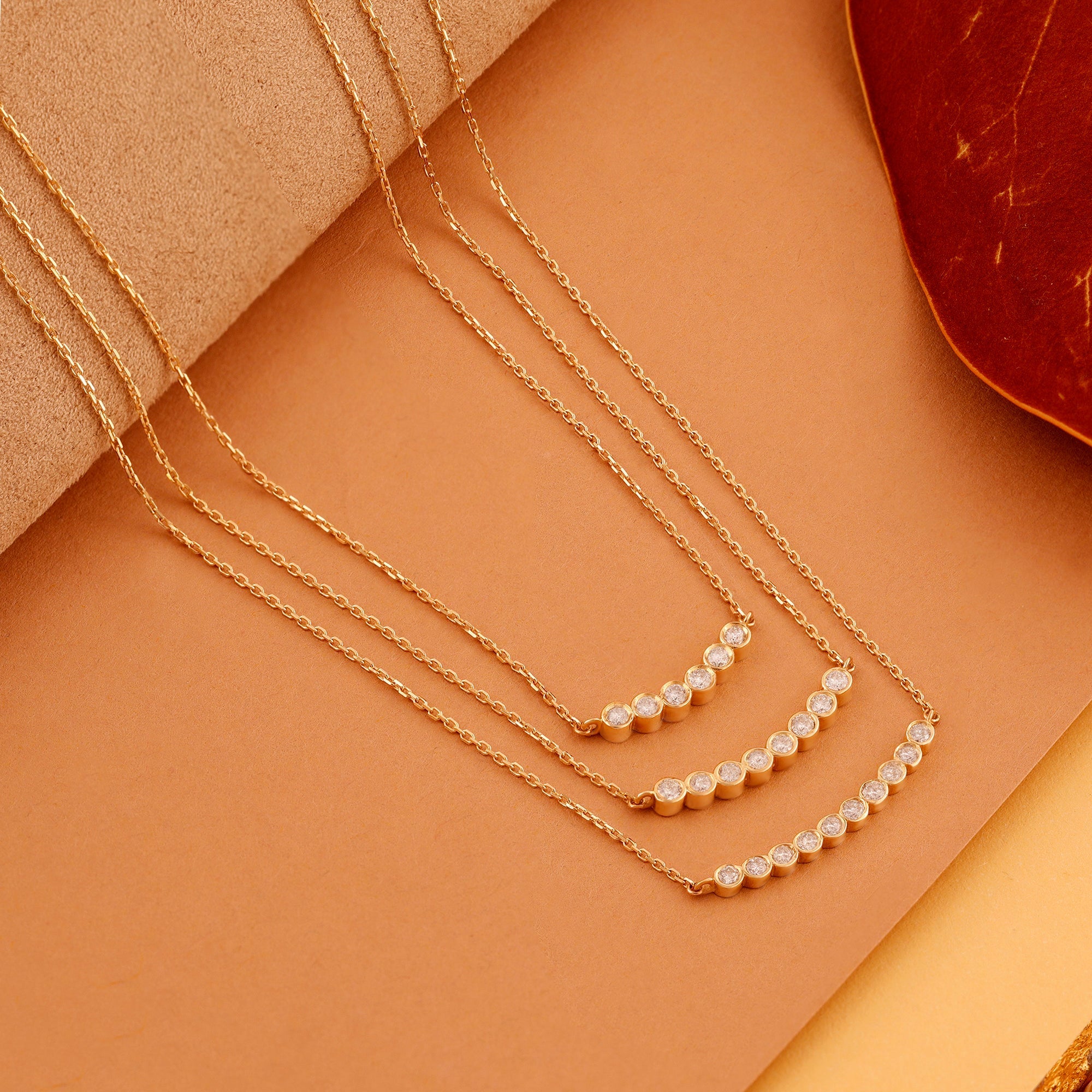 Bubble Line Pendant Necklace