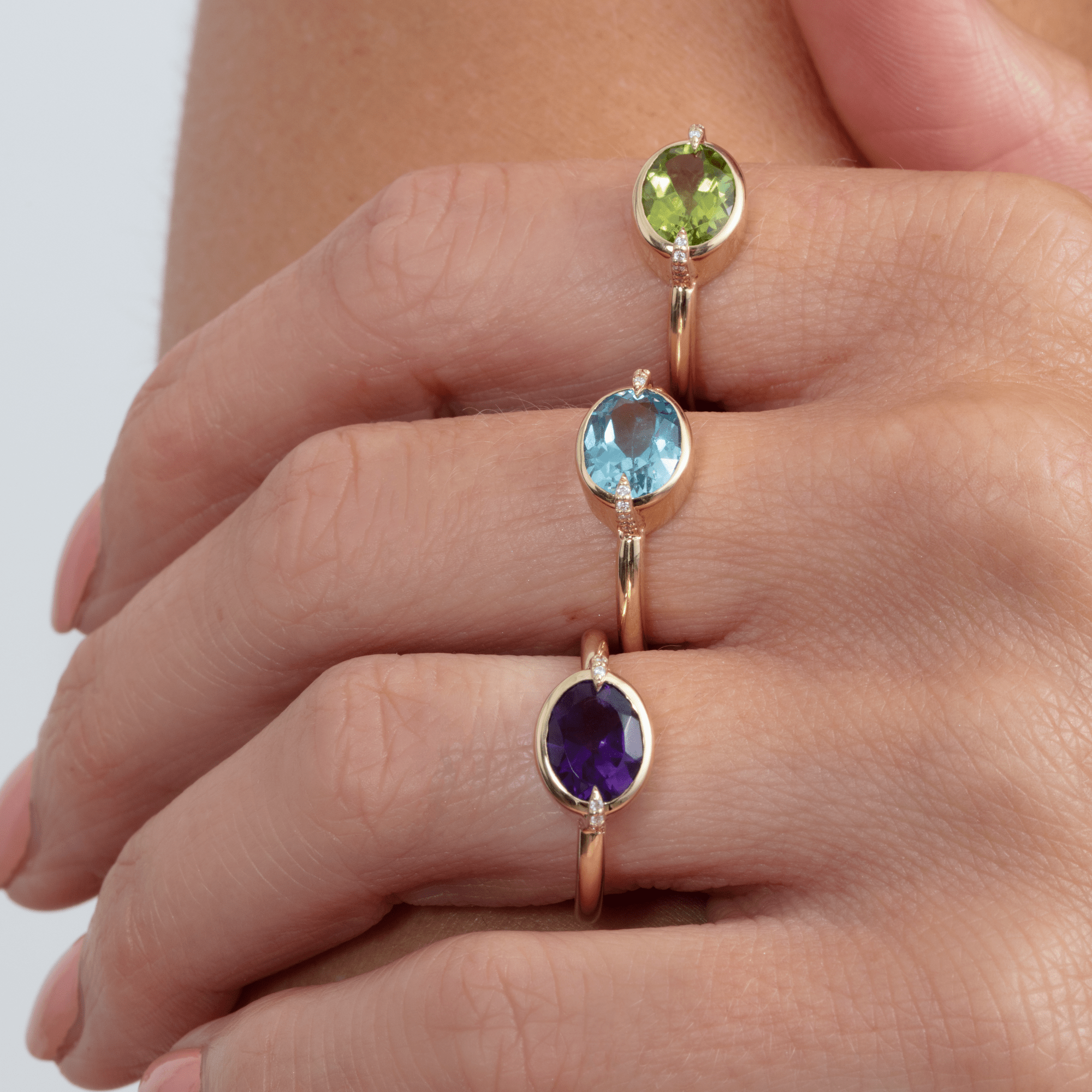Aqua Radiance Claw Ring
