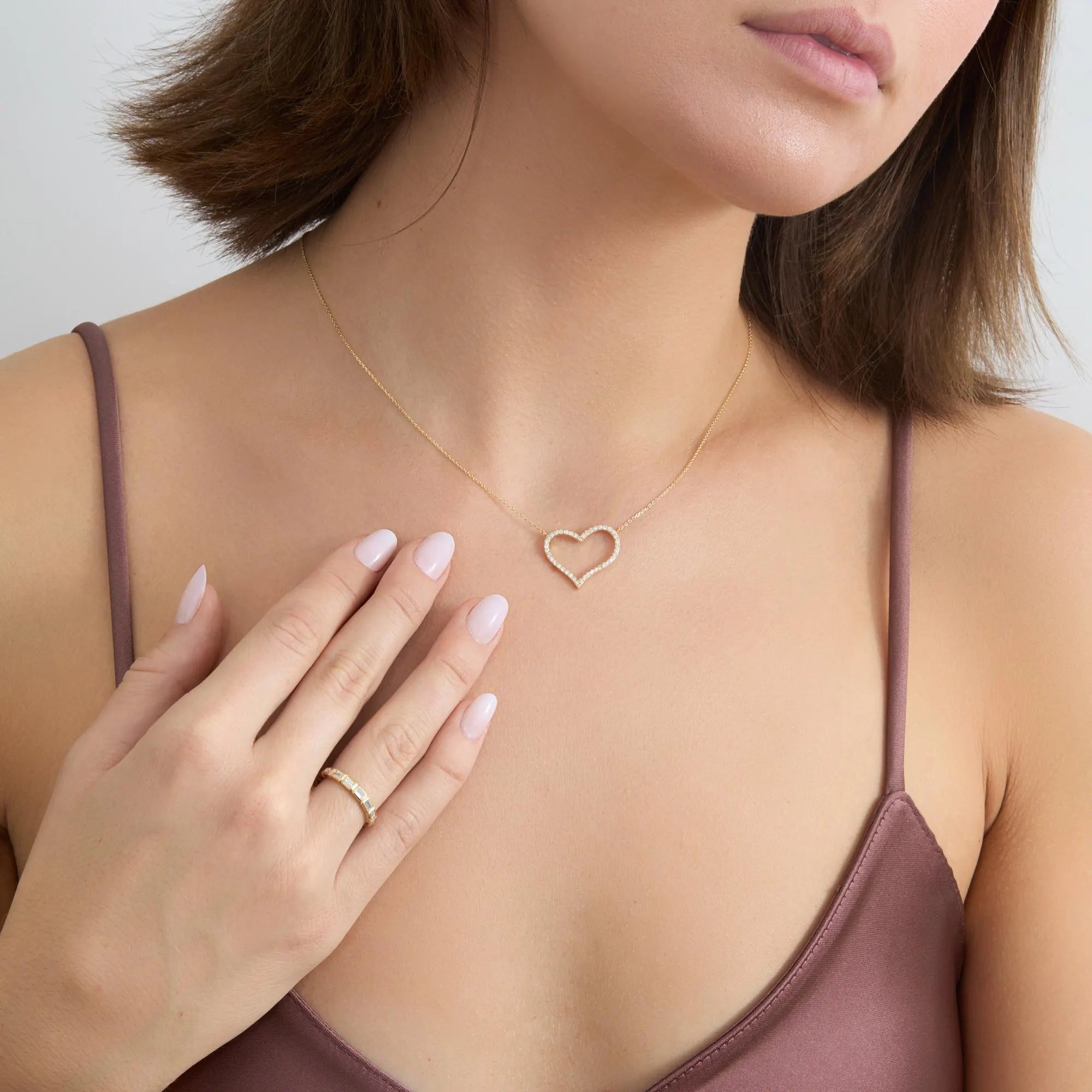 Dainty Sweet Open Heart Necklace