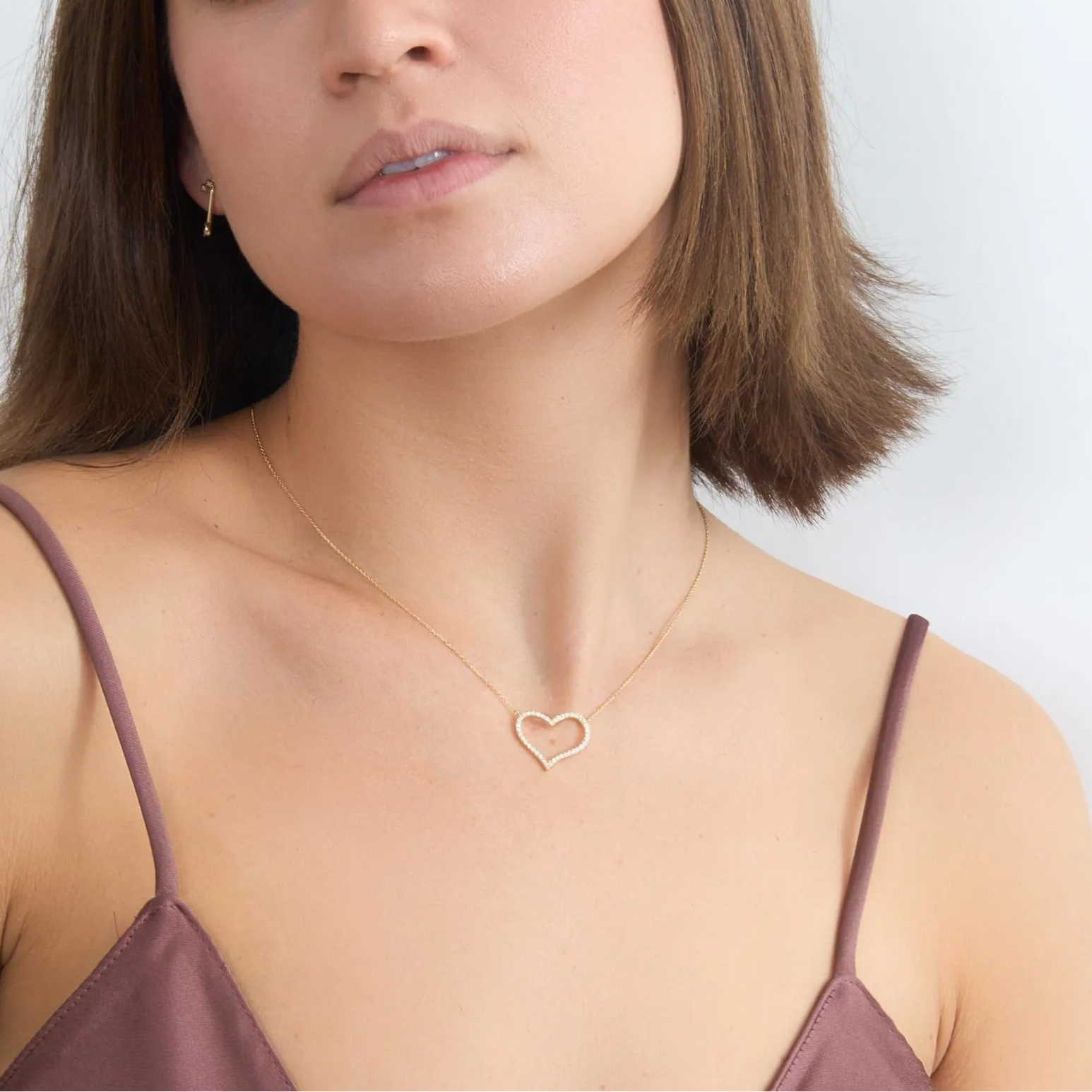 Dainty Sweet Open Heart Necklace