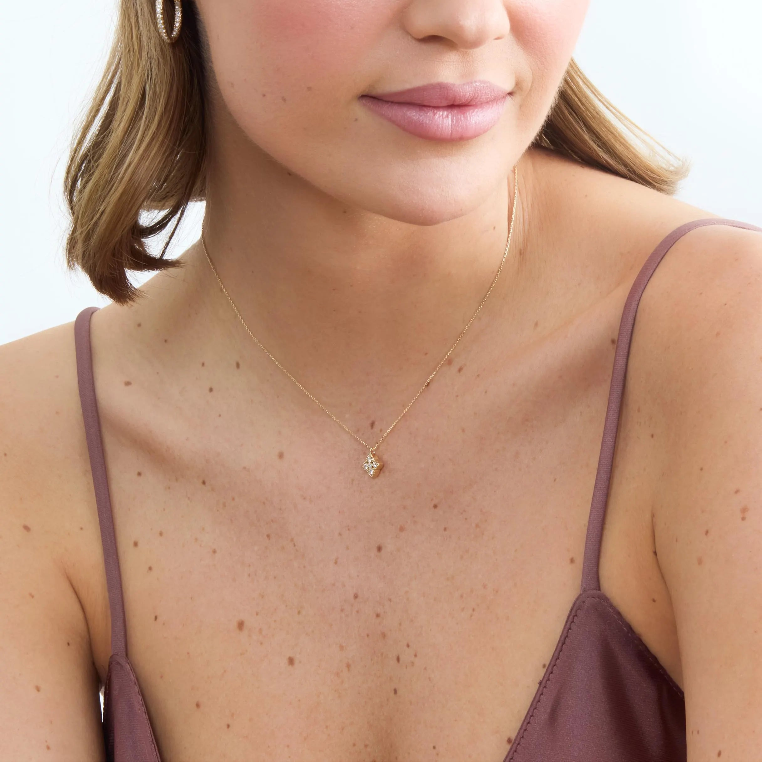 Charming Diamond Clover Necklace