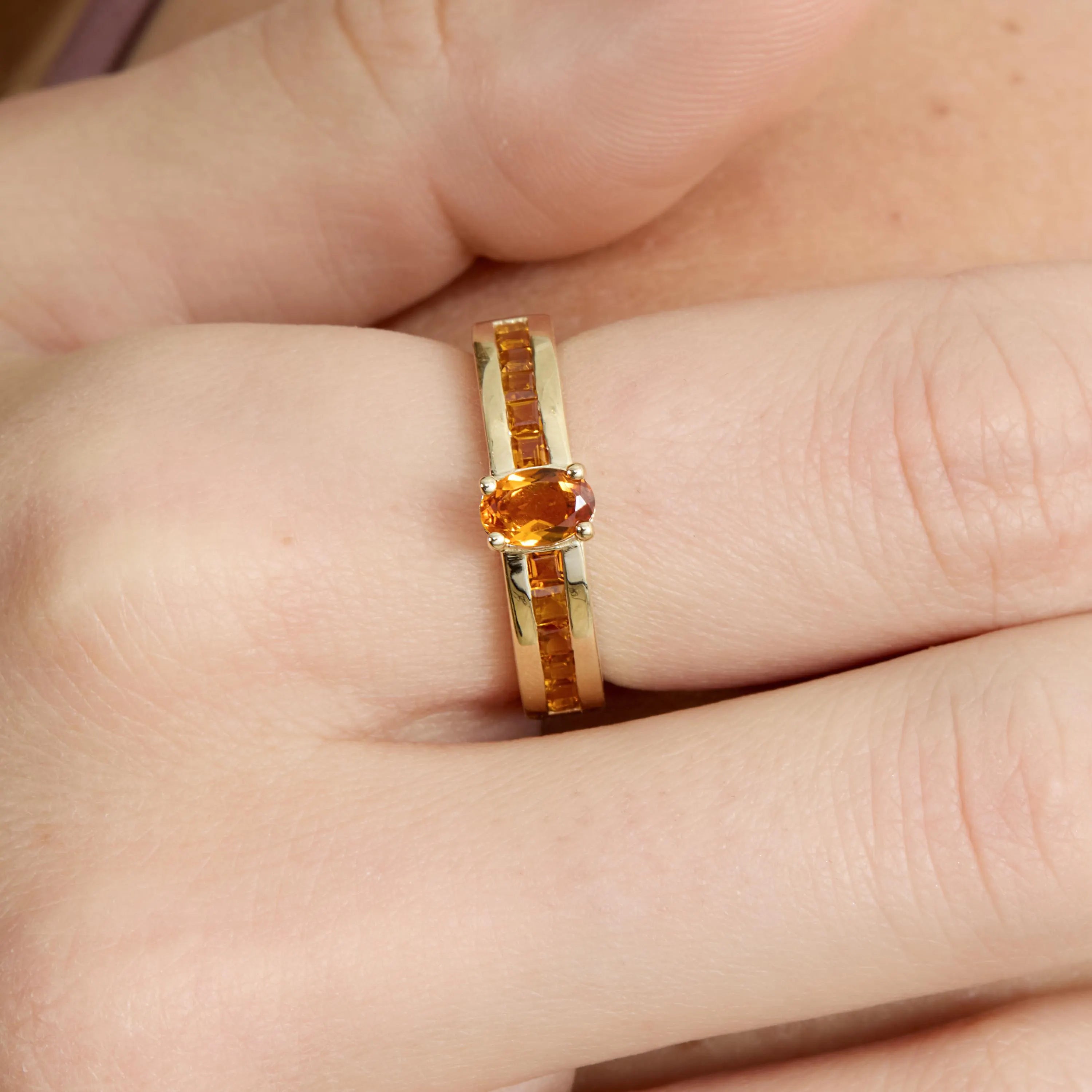 Citrine Deco Heirloom Ring