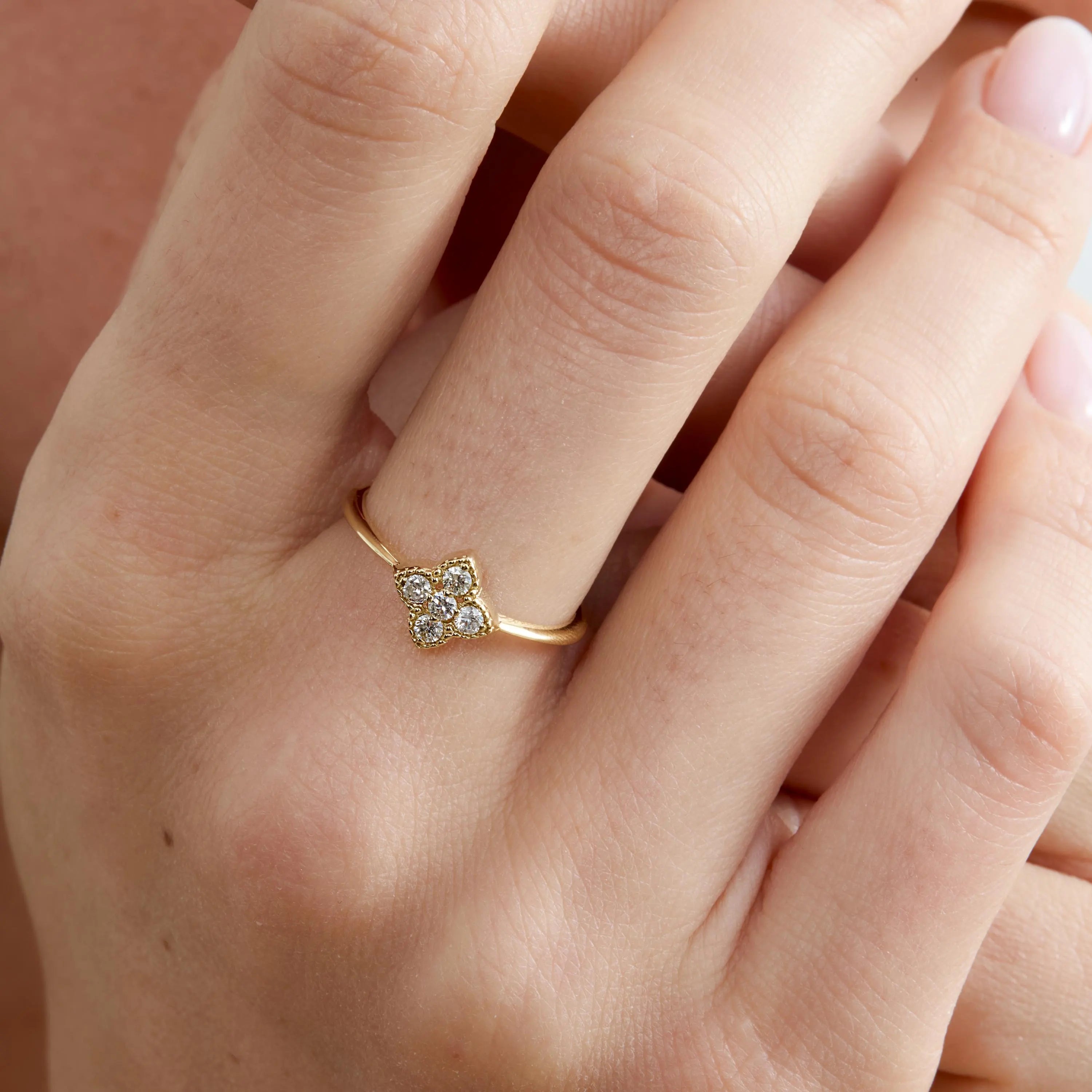 Lucky Clover Diamond Ring