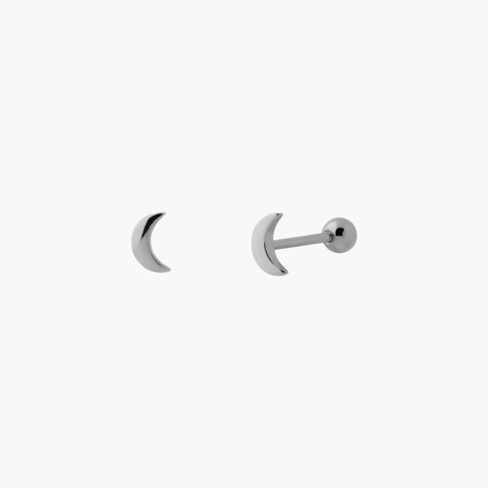 Half Moon Piercing: Sterling Silver 925 Gold Plated - Jewel Edition