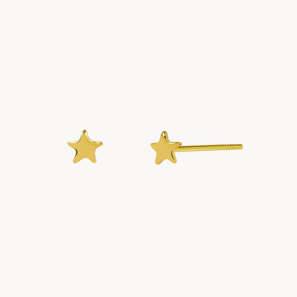 Extra Mini Star Gold-Plated Earrings - Jewel Edition