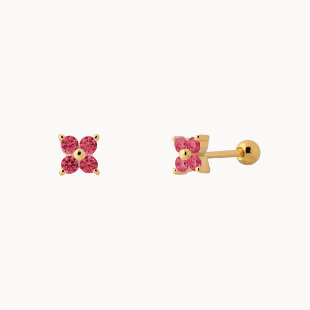 Fuchsia Margarita Piercing: Sterling Silver 925 Gold Plated 18kt - Jewel Edition