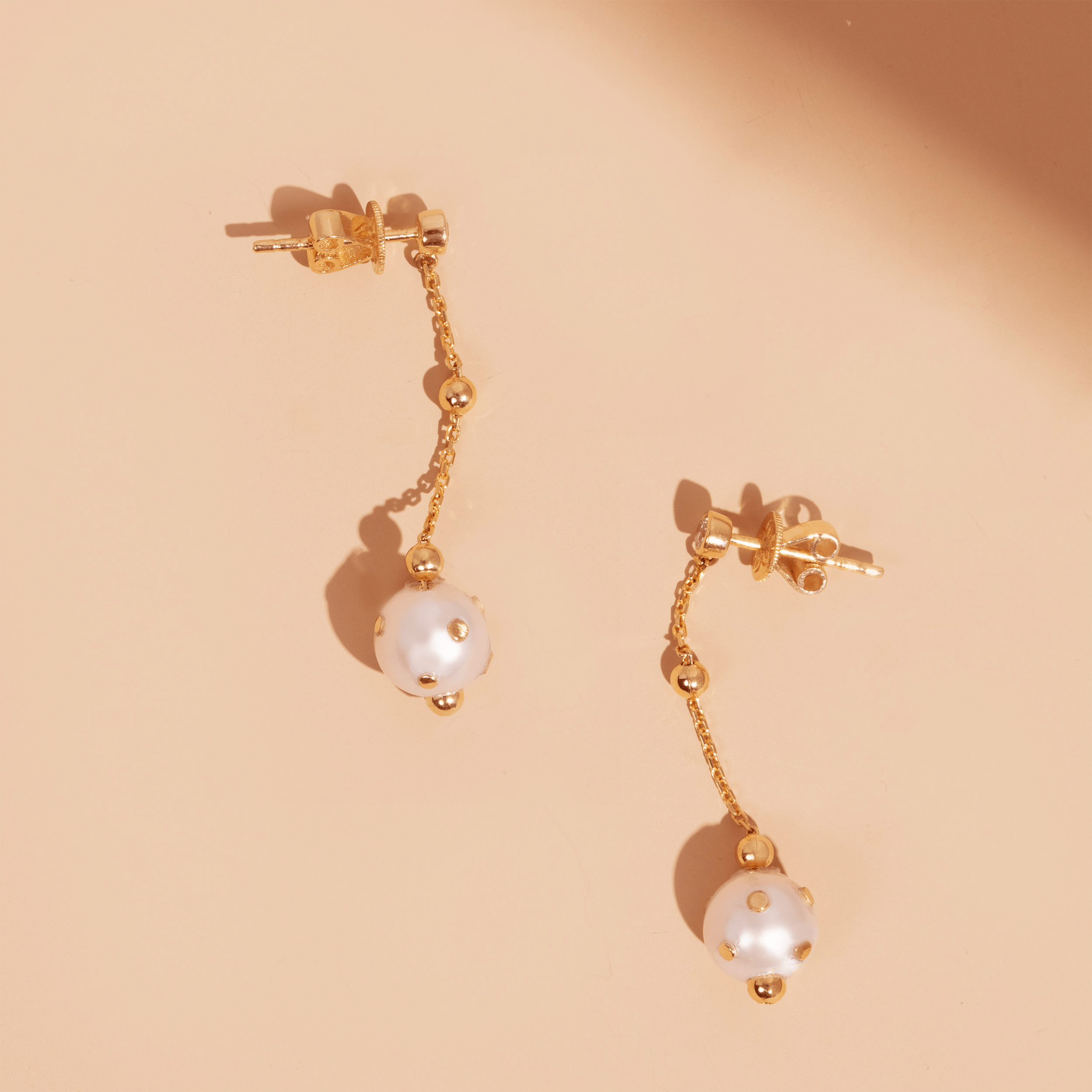 Delicate Pearl Dangle Earrings