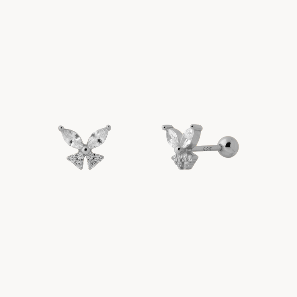 Shiny Butterfly White Zirconia Piercing - Jewel Edition