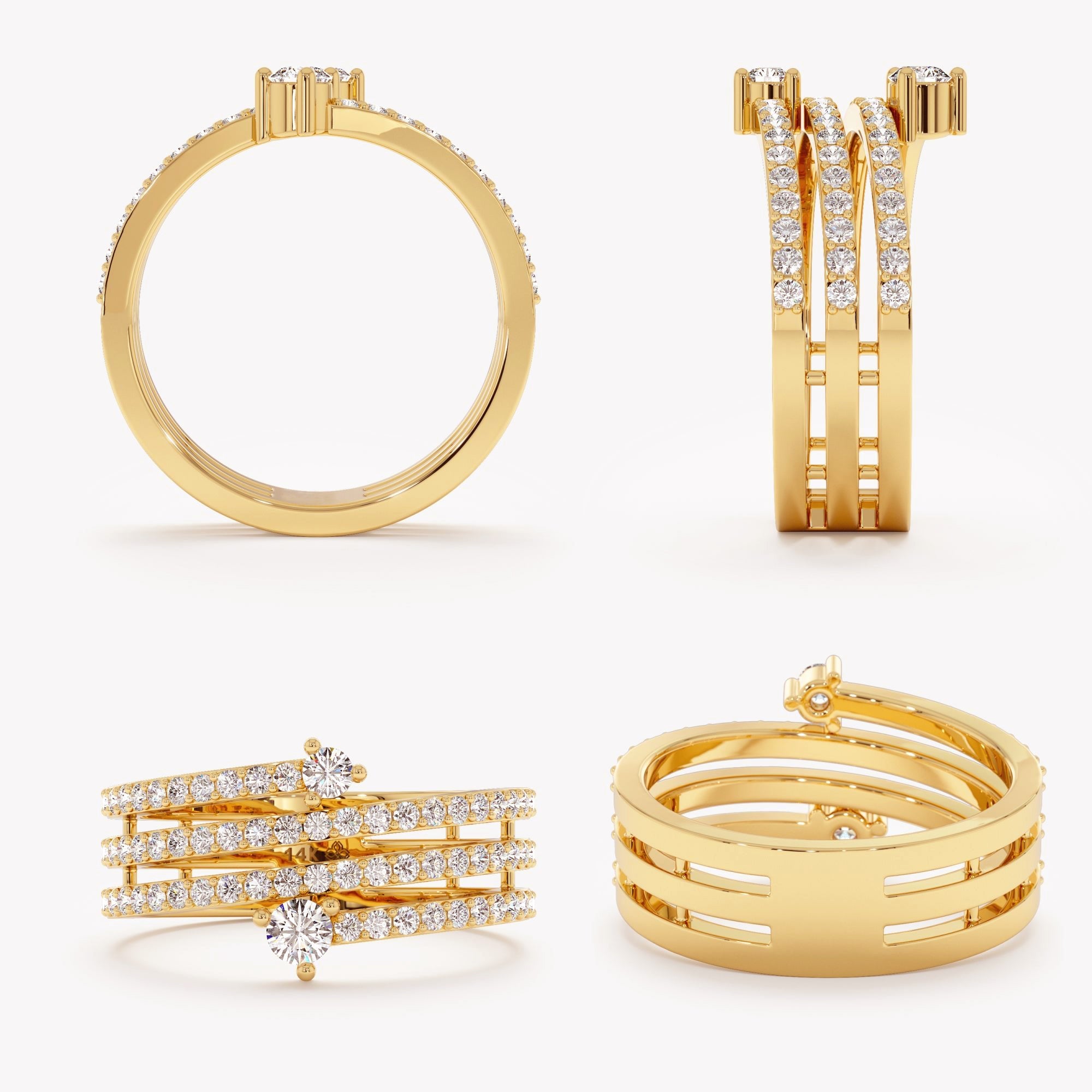 Infinity Coil Diamond Ring